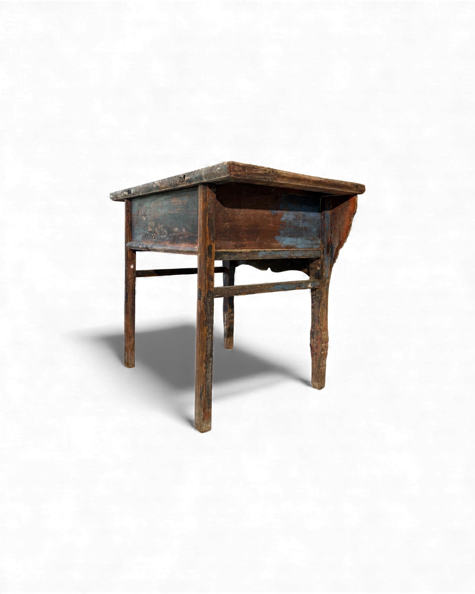 Chinese Painted Side Table with Drawer (Arrow - Leg Form) - Surround Living - 4