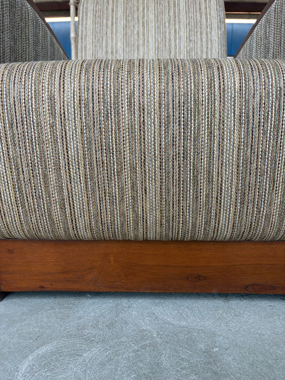 Art Deco Style Golden Teak Armchair - Surround Living - 4