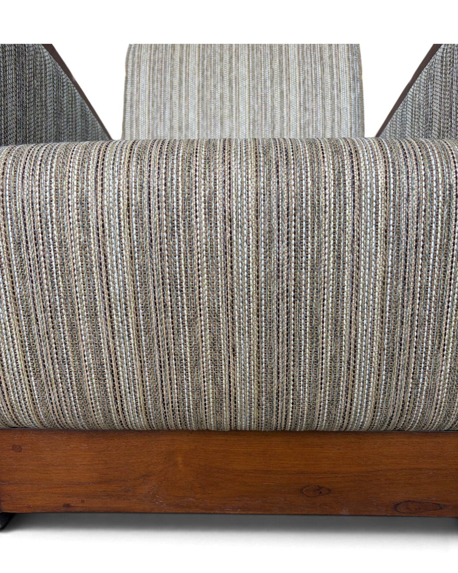Art Deco Style Golden Teak Armchair