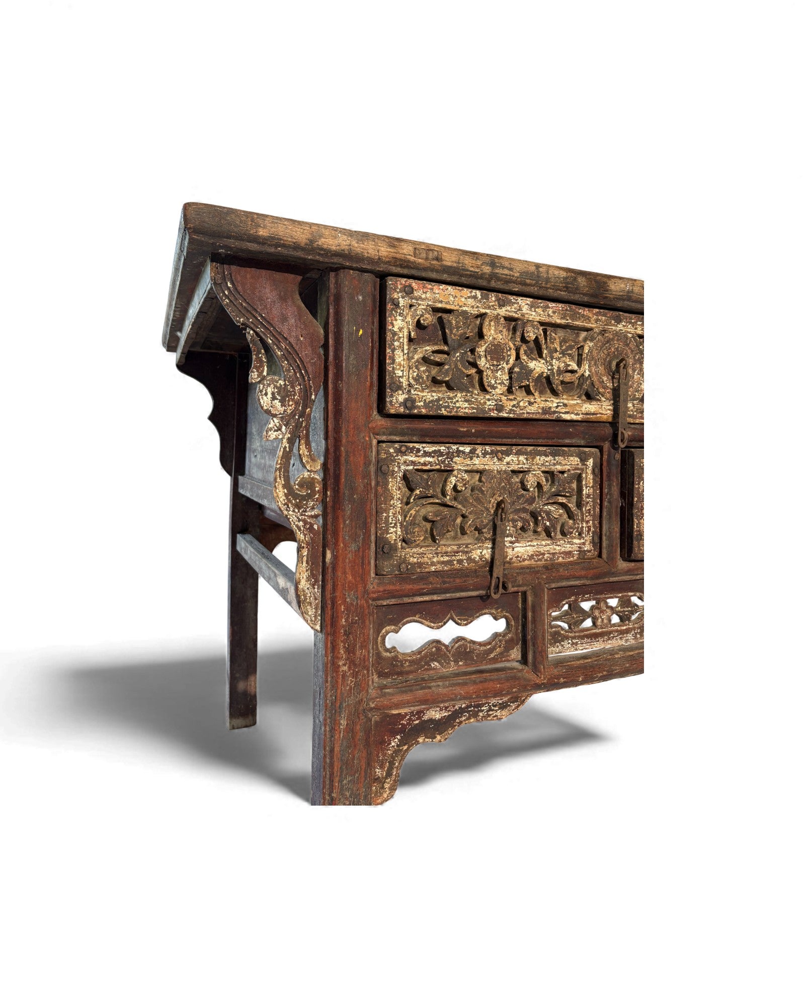 Chinese Black and Red Lacquered Chest of Drawers (Coffer) - Surround Living - 8