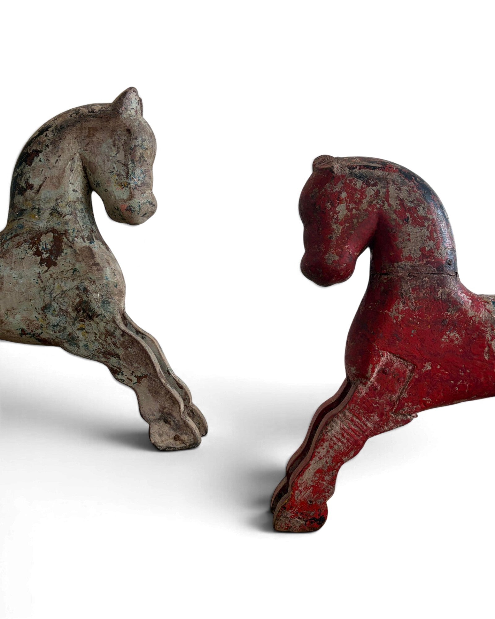 Indian Wooden Carousel Horse Figurine