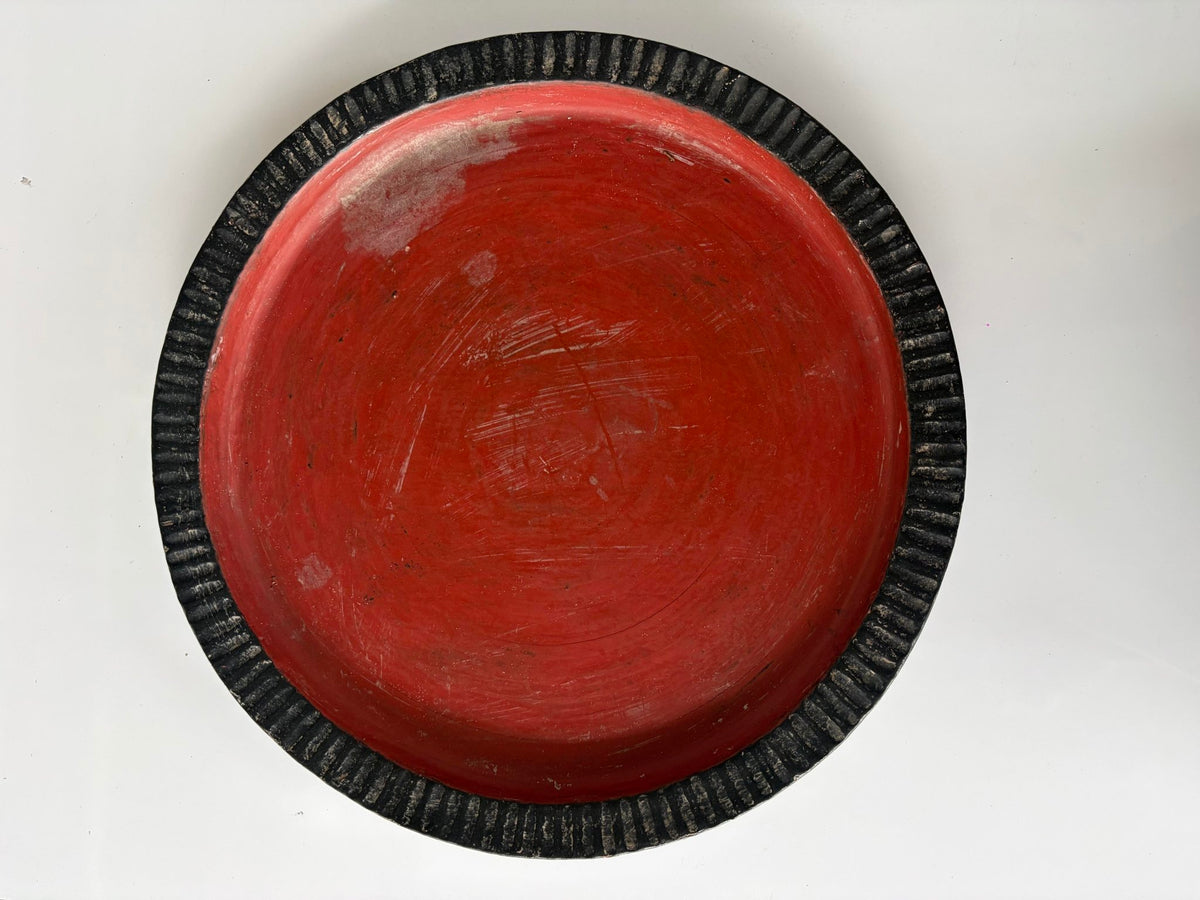 Burmese Red Lacquer Bamboo Tray (ถาดไม้ไผ่พม่าสีชาด) - Surround Living - 8