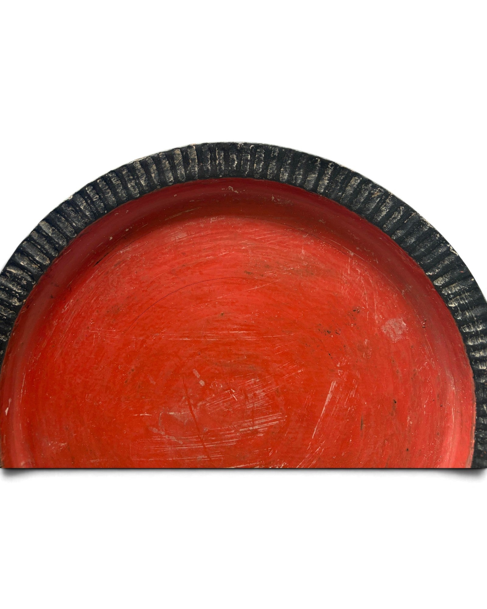 Burmese Red Lacquer Bamboo Tray (ถาดไม้ไผ่พม่าสีชาด)