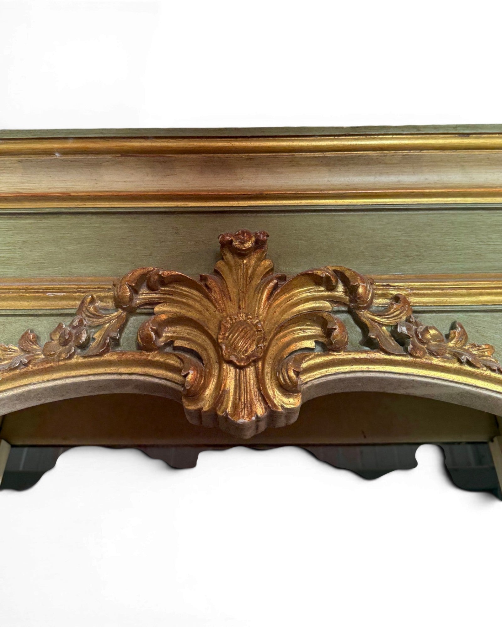 Large Louis XV Venetian Painted Architectural Bookcase