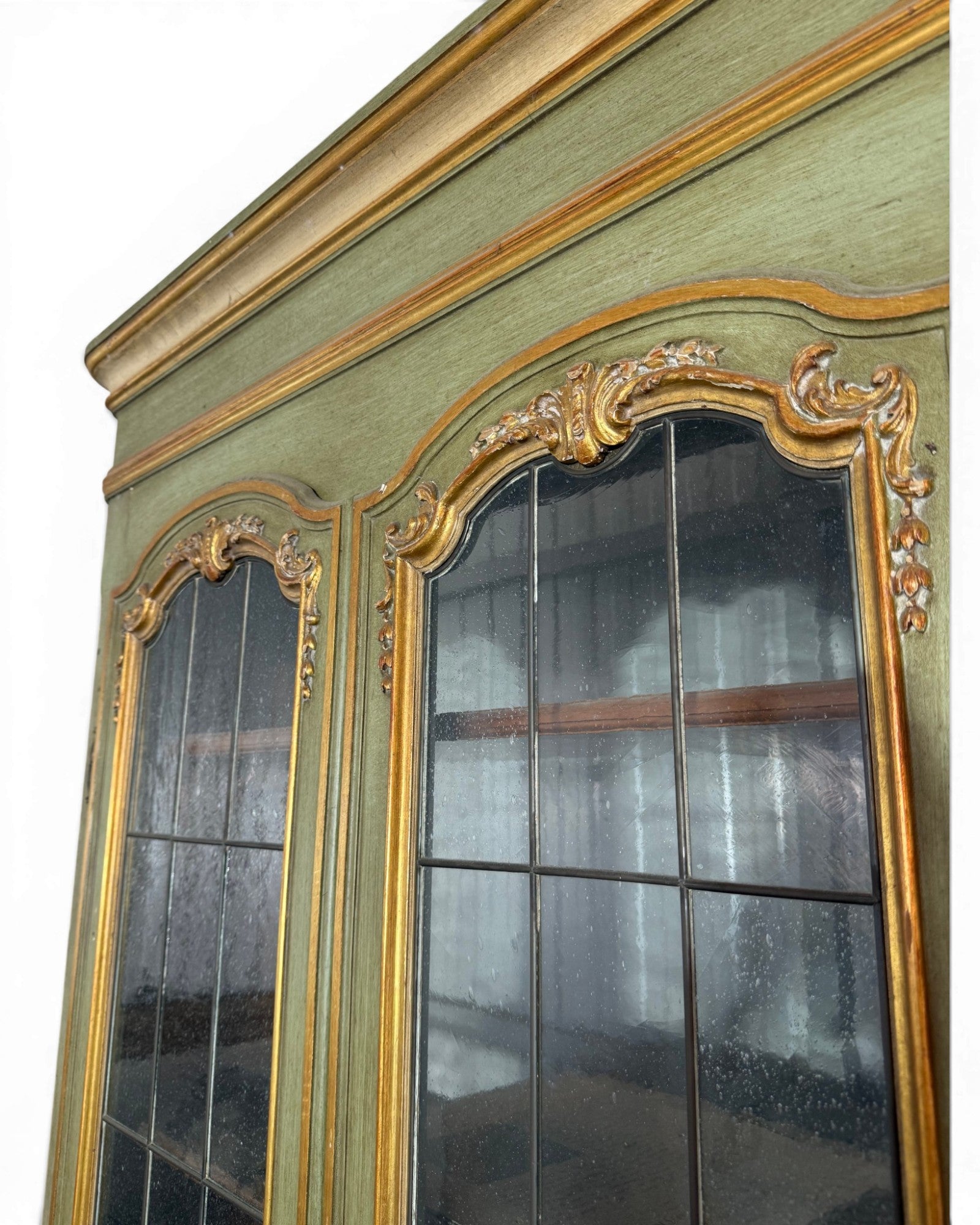 Large Louis XV Venetian Painted Architectural Bookcase