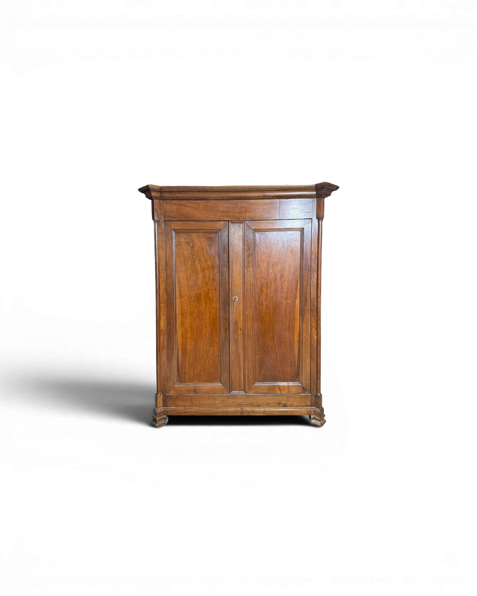 Charles X 1830s Solid Walnut Wardrobe