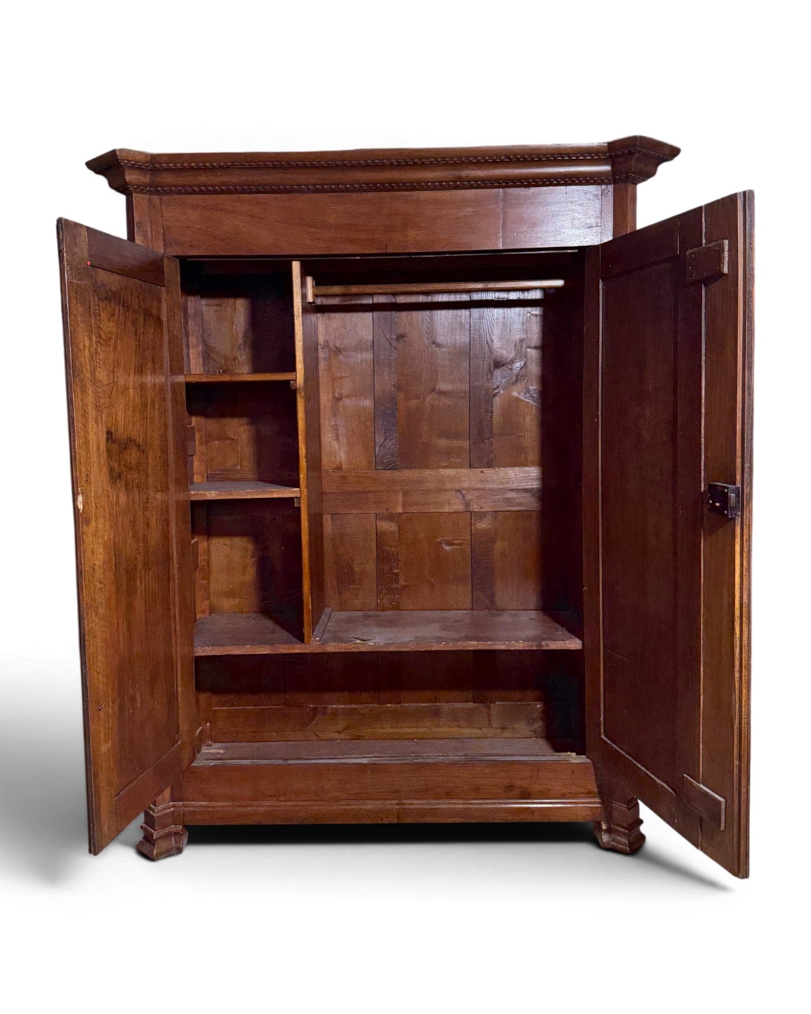 Charles X 1830s Solid Walnut Wardrobe
