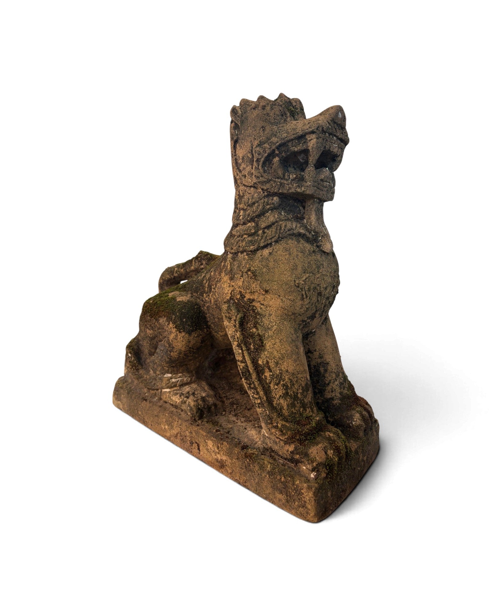 Burmese Sandstone Singha Figurine