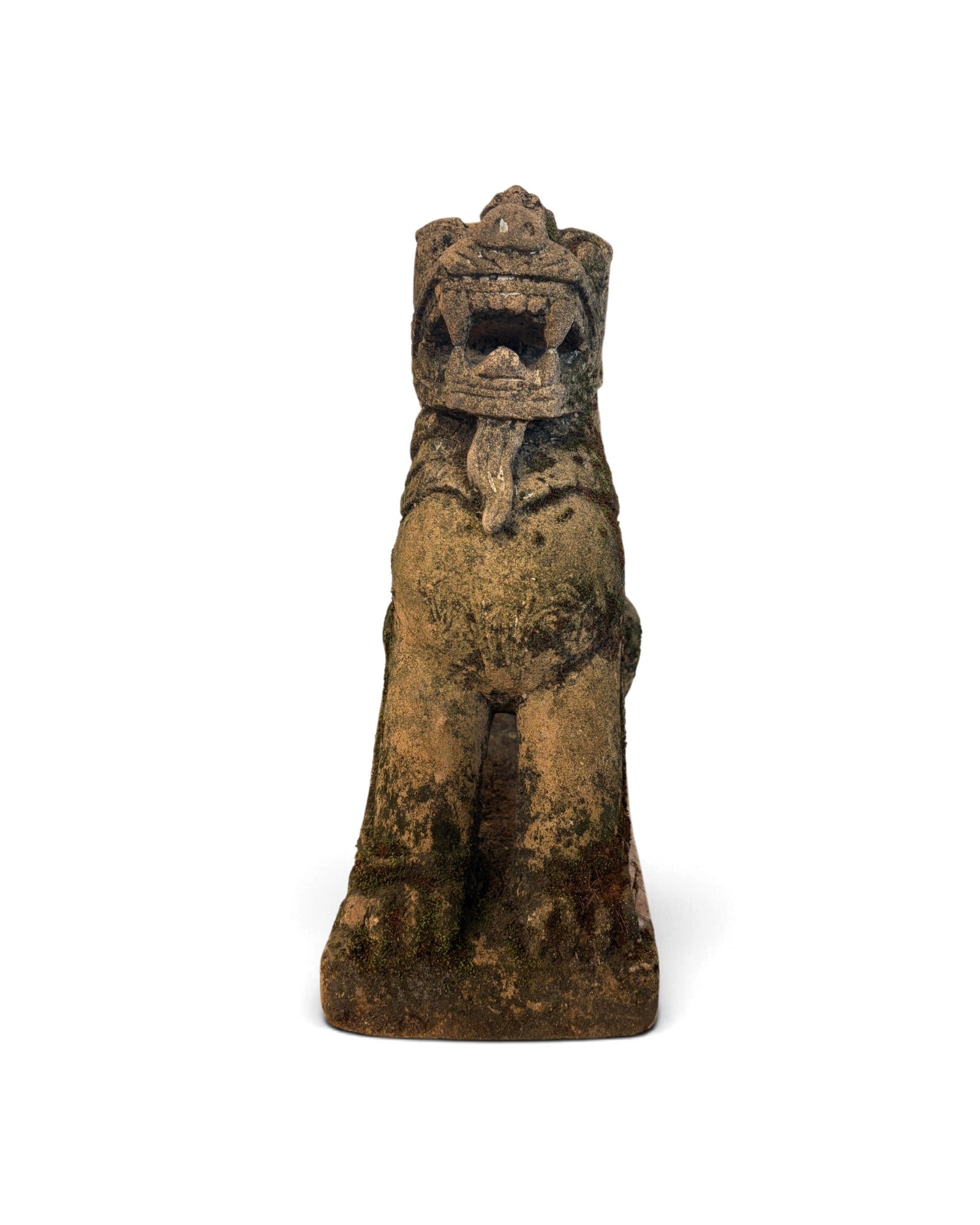 Burmese Sandstone Singha Figurine