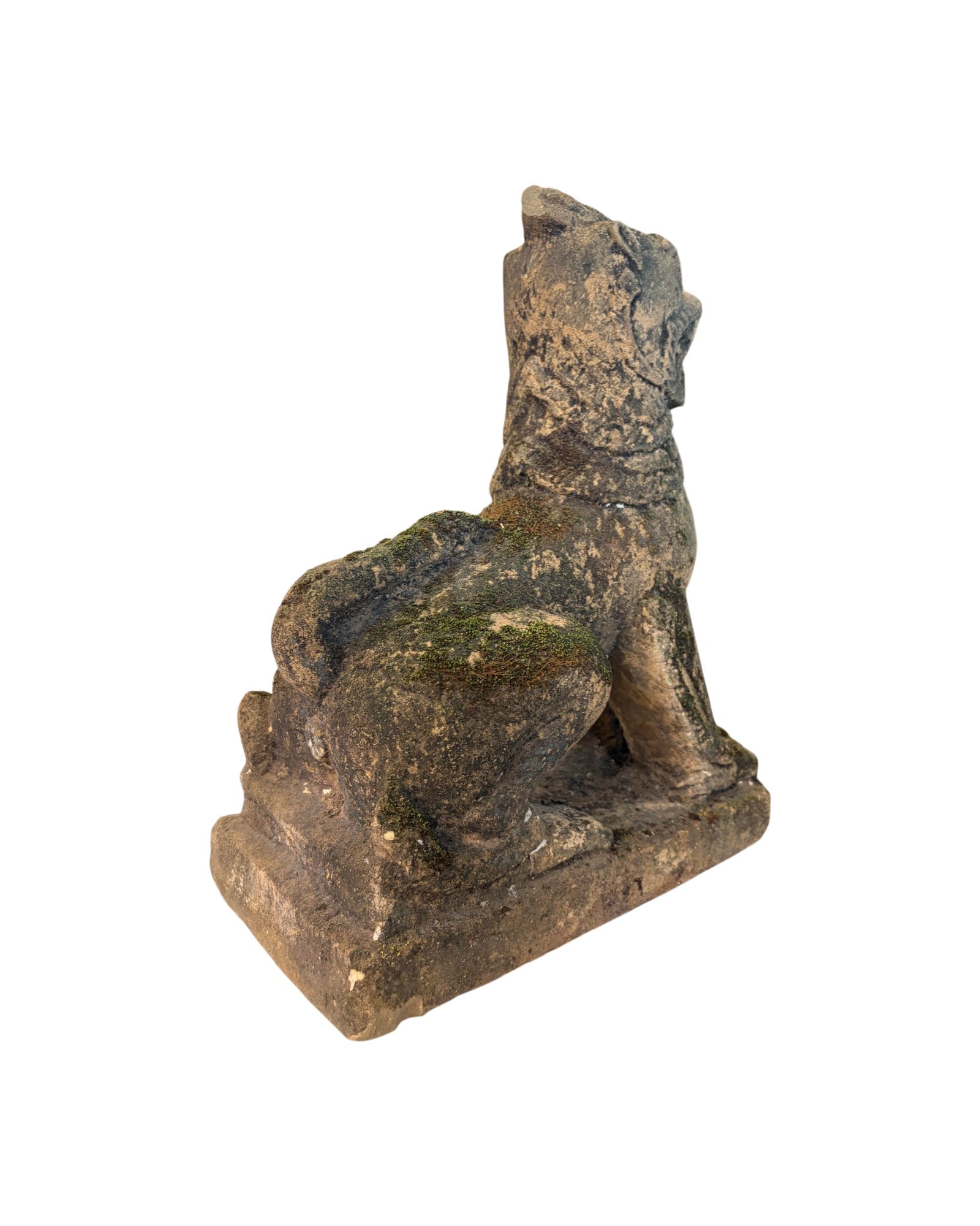 Burmese Sandstone Singha Figurine