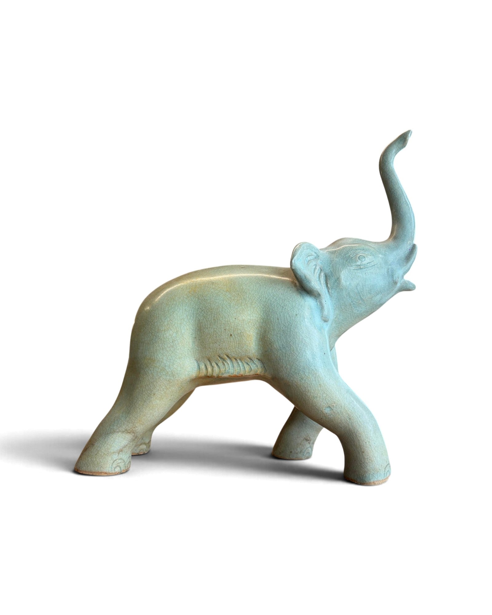 Elephant & Horse Ceramic Figurines