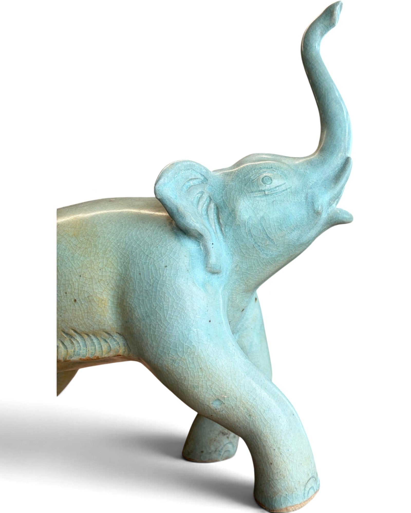 Elephant & Horse Ceramic Figurines