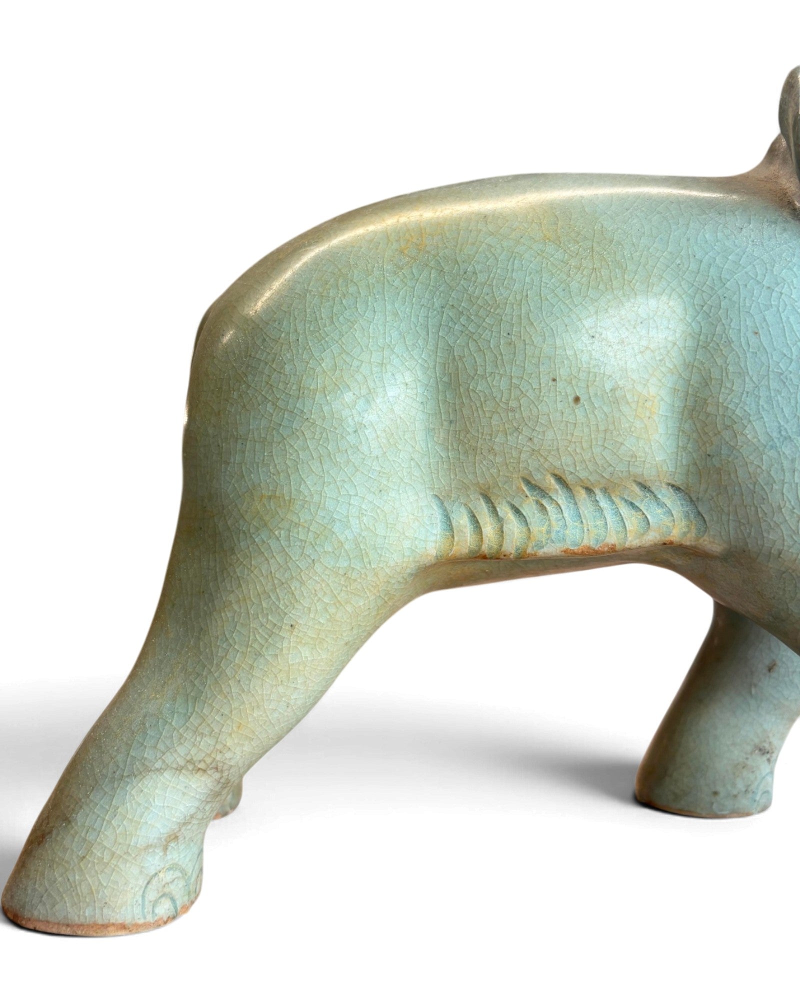 Elephant & Horse Ceramic Figurines