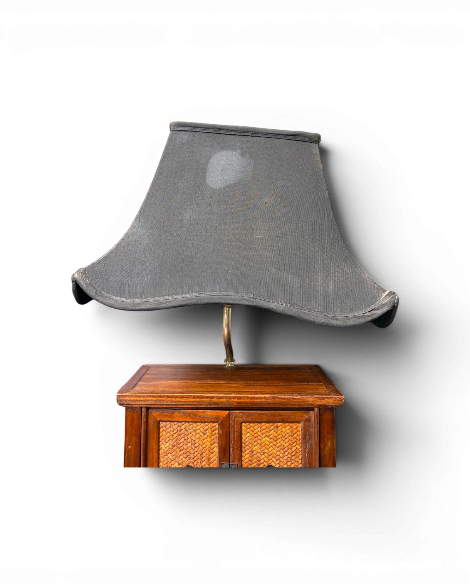 Vintage Wood Storage Cabinet with Lamp Shade - Surround Living - 4
