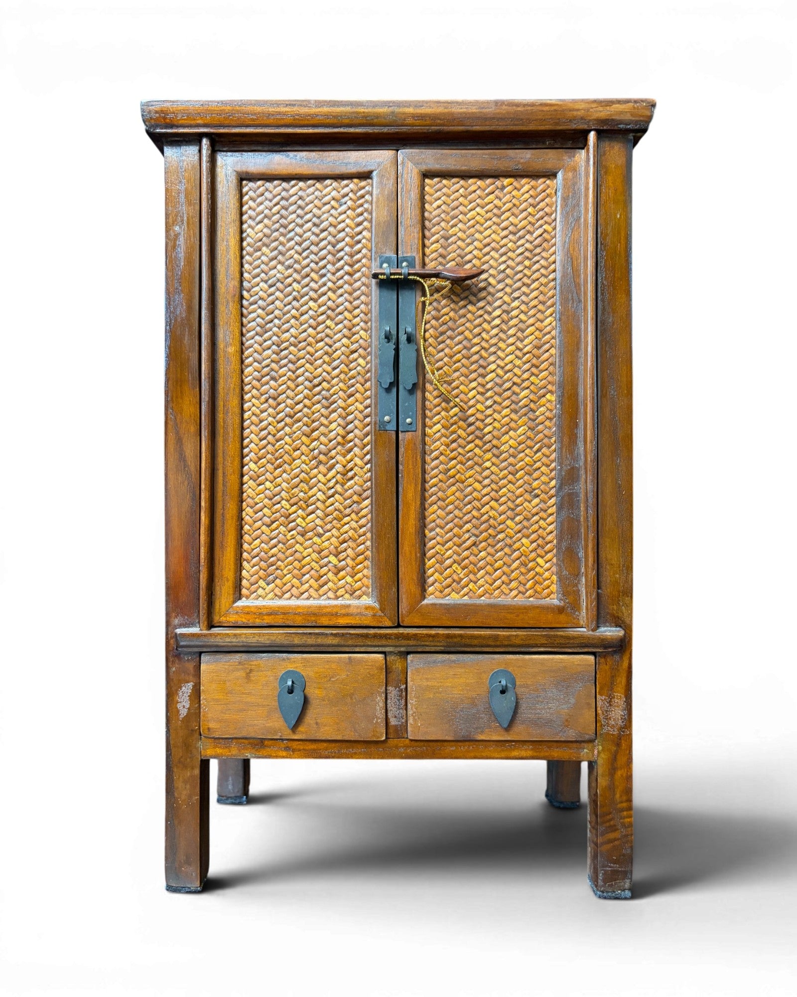 Vintage Wood Storage Cabinet with Lamp Shade - Surround Living - 6