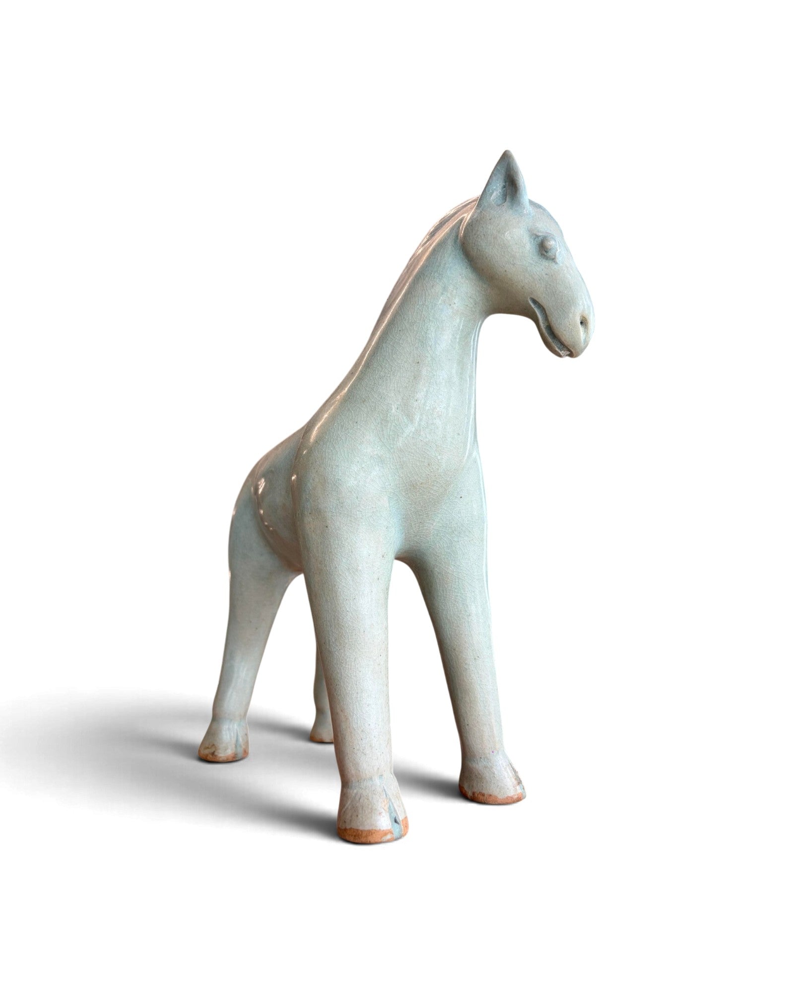 Elephant & Horse Ceramic Figurines