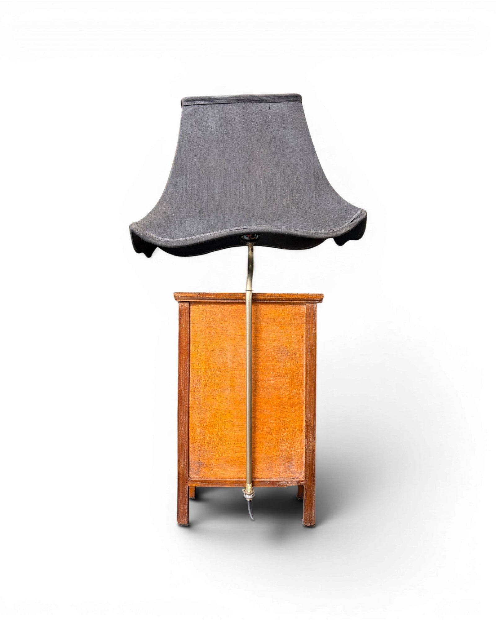 Vintage Wood Storage Cabinet with Lamp Shade - Surround Living - 9