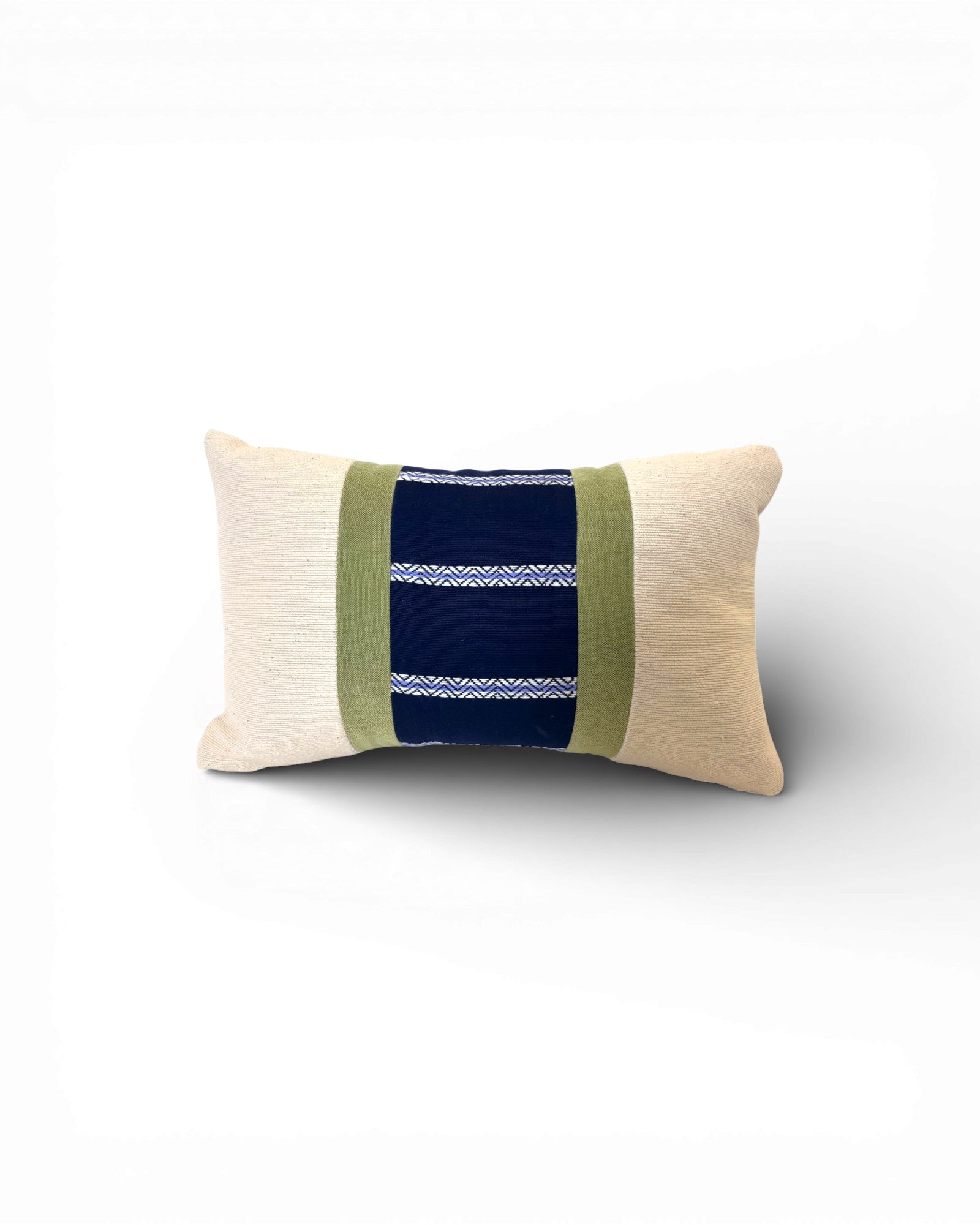 Hill Tribe Textile Lumbar Cushion - Blue & Green - Surround Living - 3