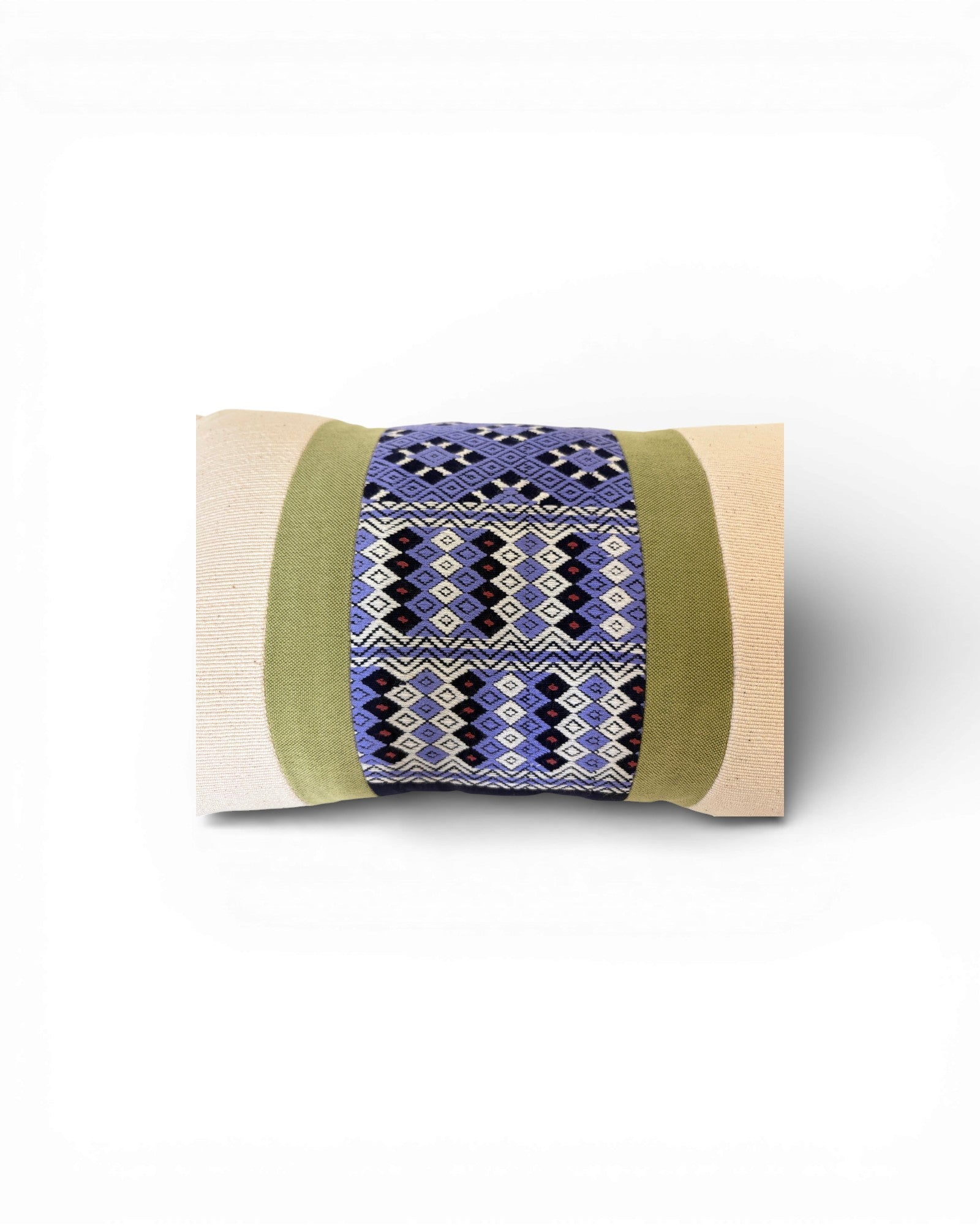Hill Tribe Textile Lumbar Cushion - Blue & Green - Surround Living - 7