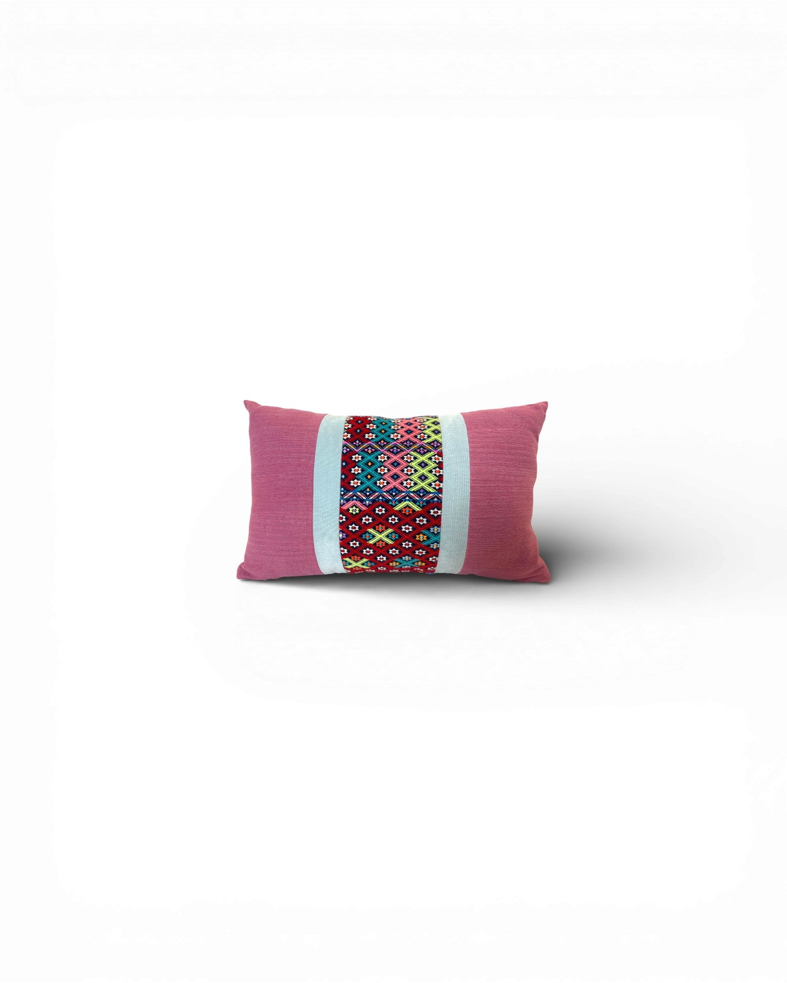 Hill Tribe Textile Lumbar Cushion - Pink - Surround Living - 2