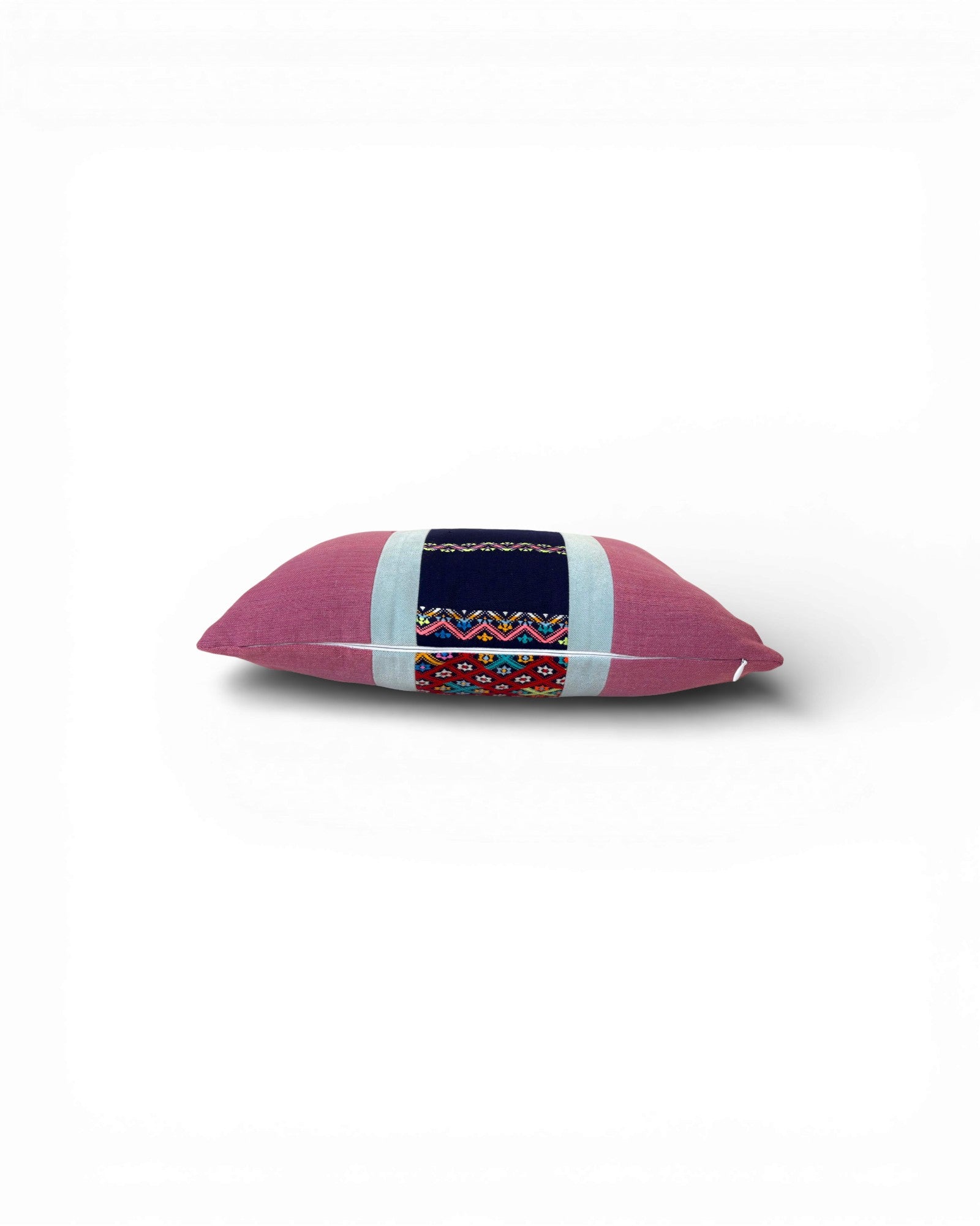 Hill Tribe Textile Lumbar Cushion - Pink - Surround Living - 4