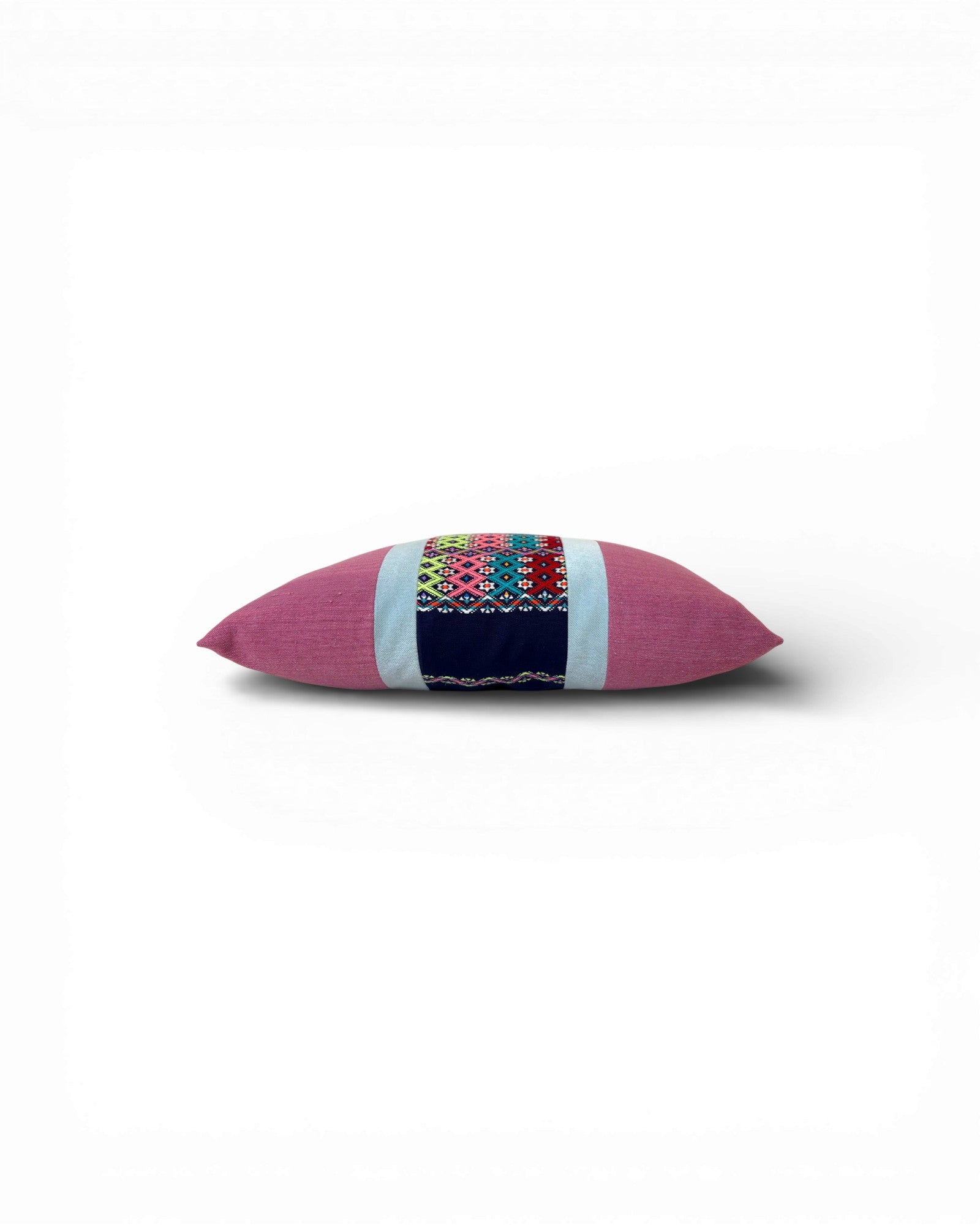 Hill Tribe Textile Lumbar Cushion - Pink - Surround Living - 5