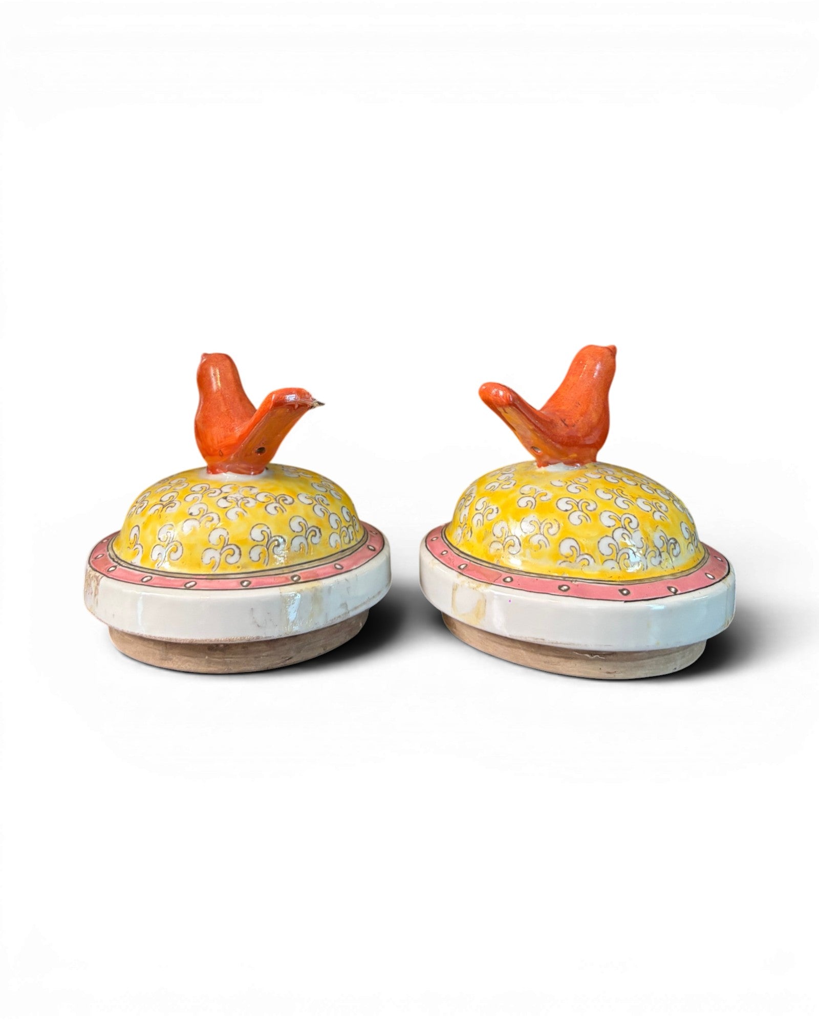 Porcelain Vase Table Lamp with Velvet Shades (Sold in Pairs) - Surround Living - 27