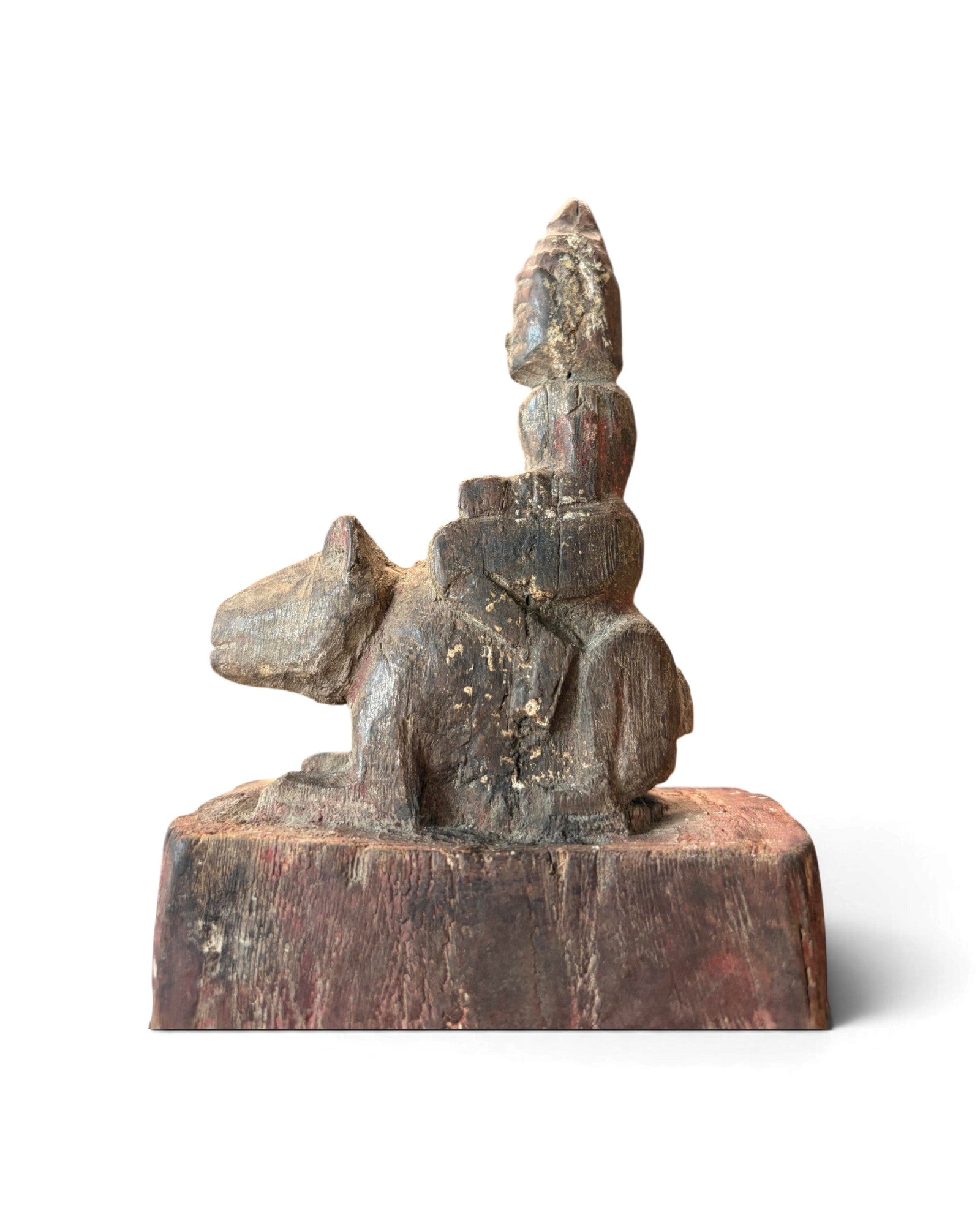 Carved Wooden Guardian Angel – Zodiac Year of the Rat (ไม้แกะเทวดาประจำปีหนู)