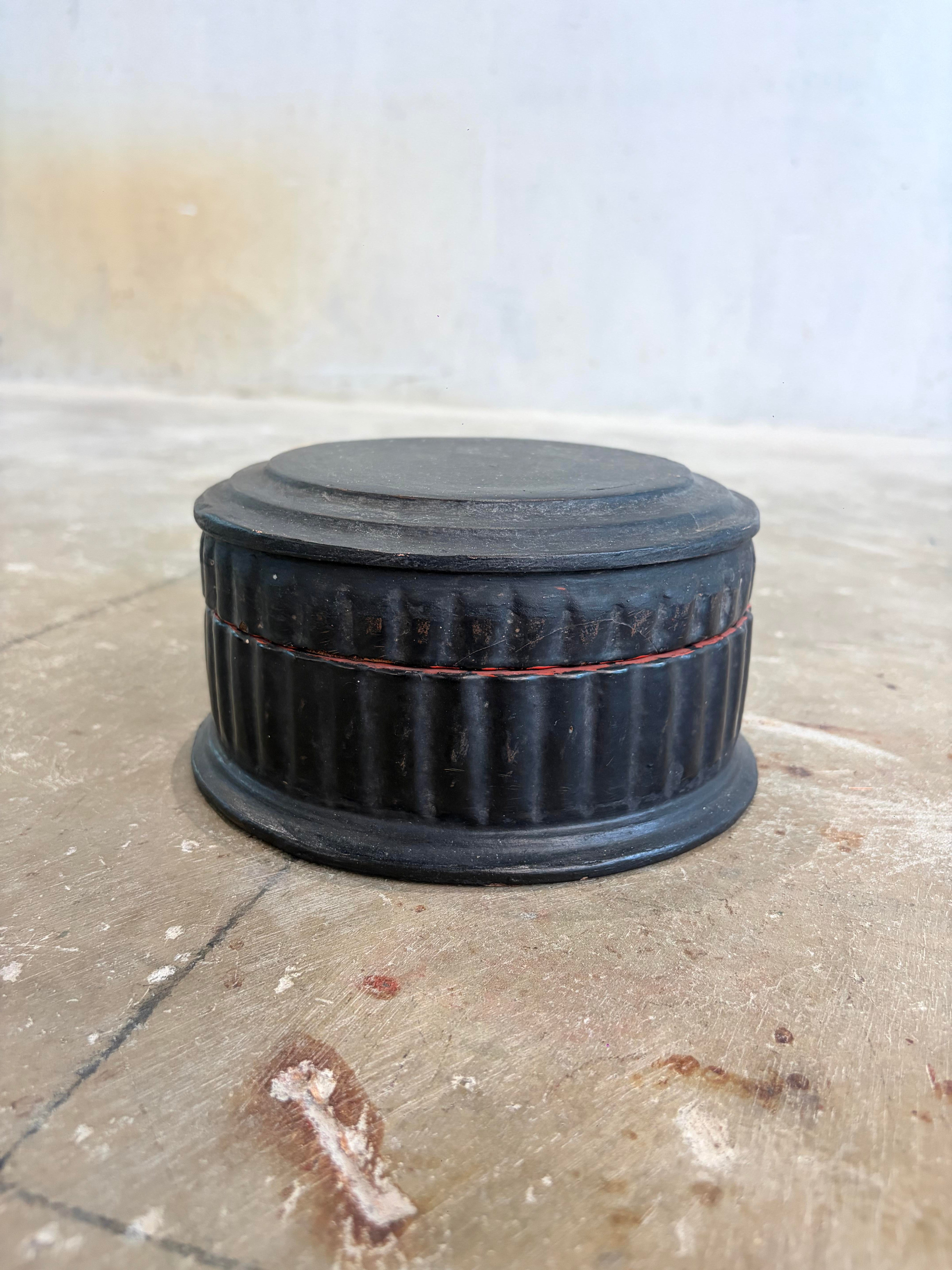 Black Burmese Lacquerware with Lid
