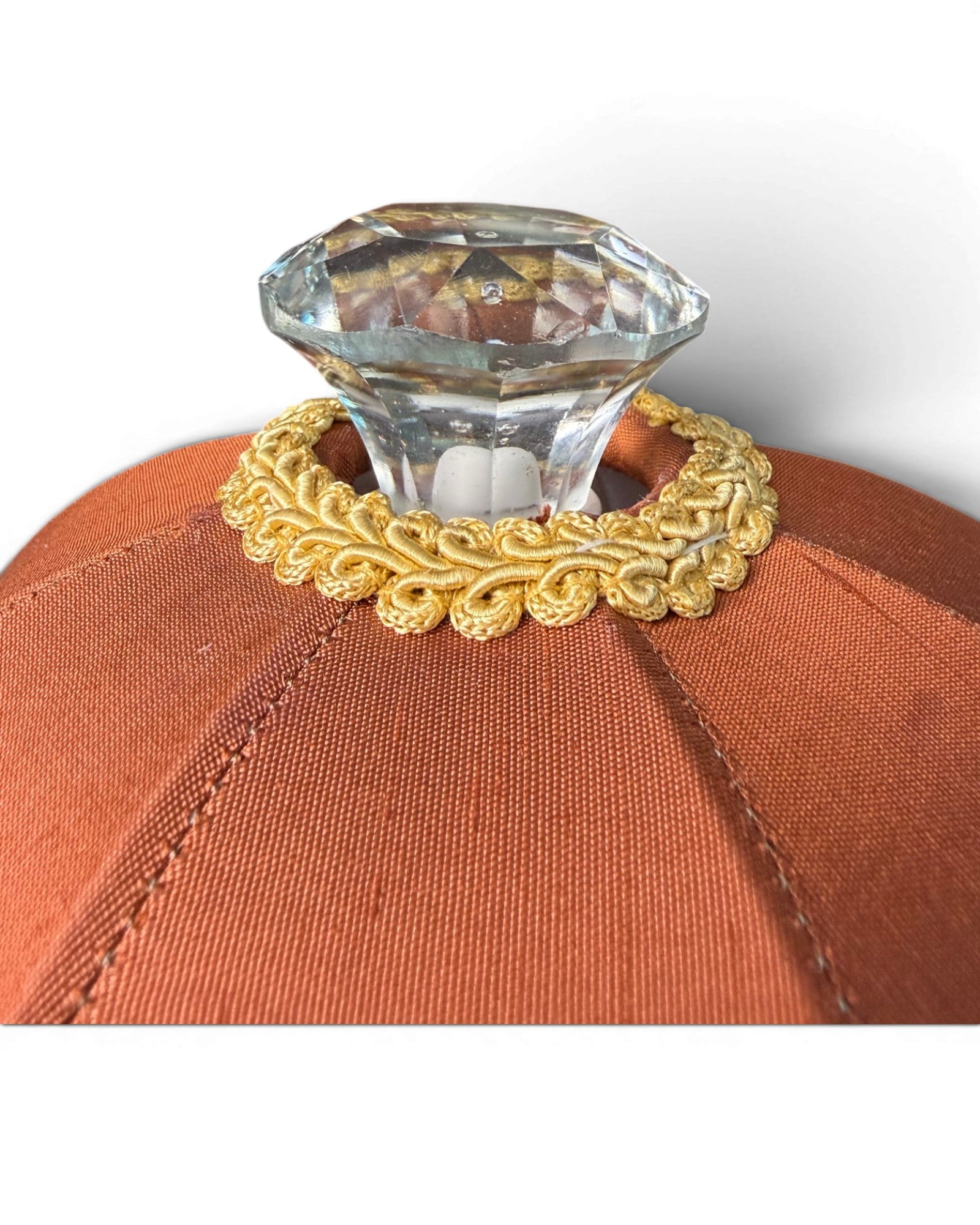 Porcelain Vase Table Lamp with Orange Embroidery Shades - Surround Living - 11