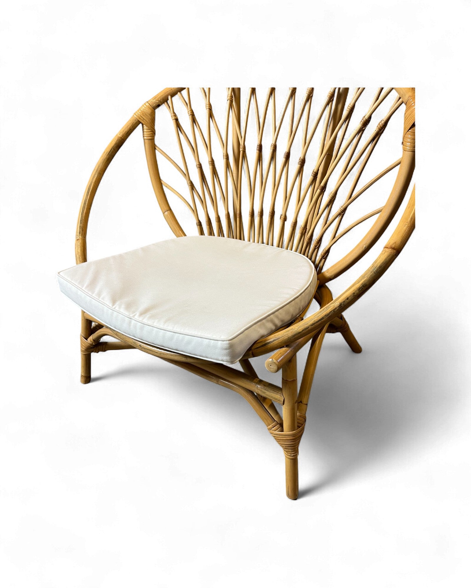 Round Rattan Lounge Chair Surround Living