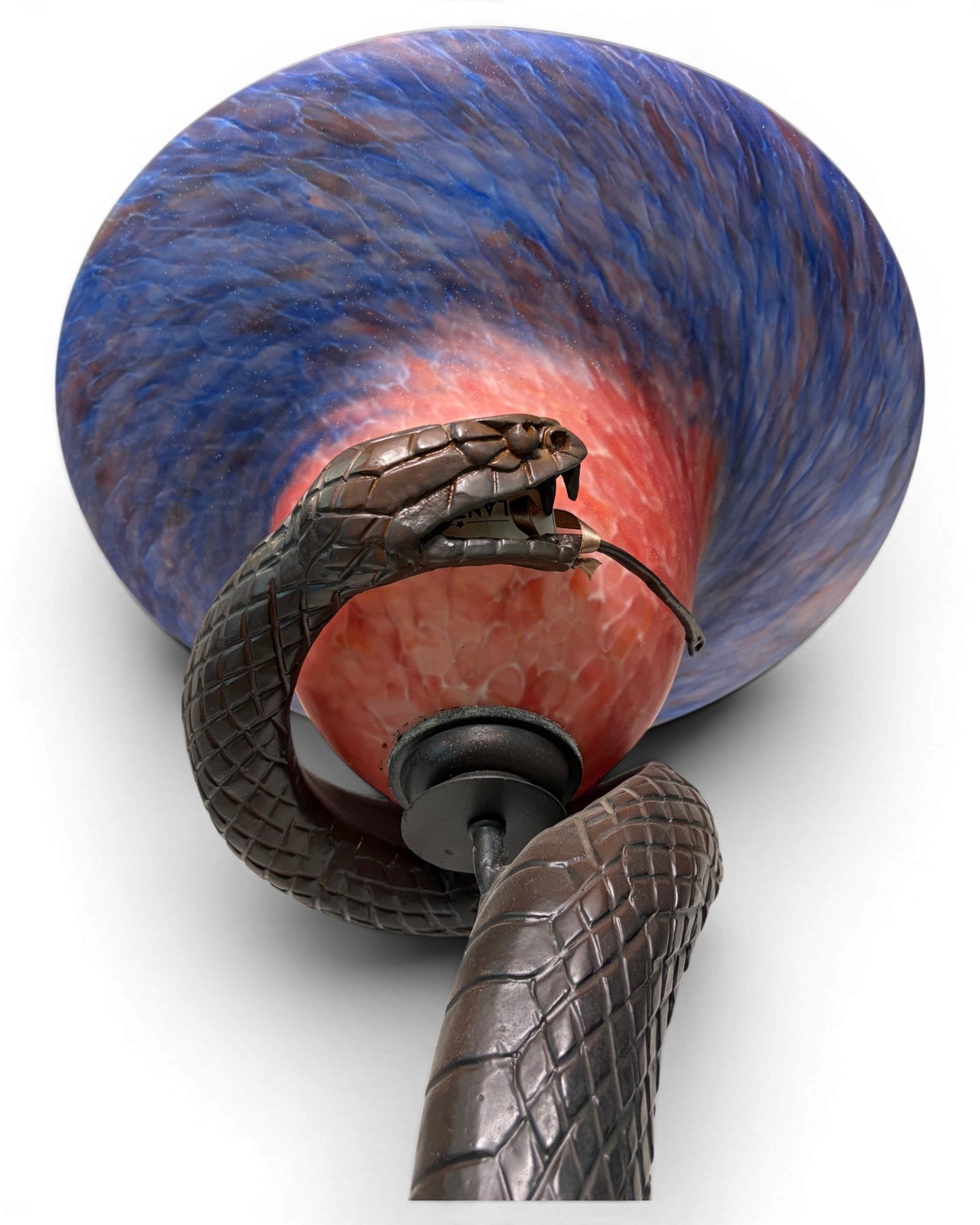 Art Deco Patinated Bronze Cobra Floor Lamp - Surround Living - 8