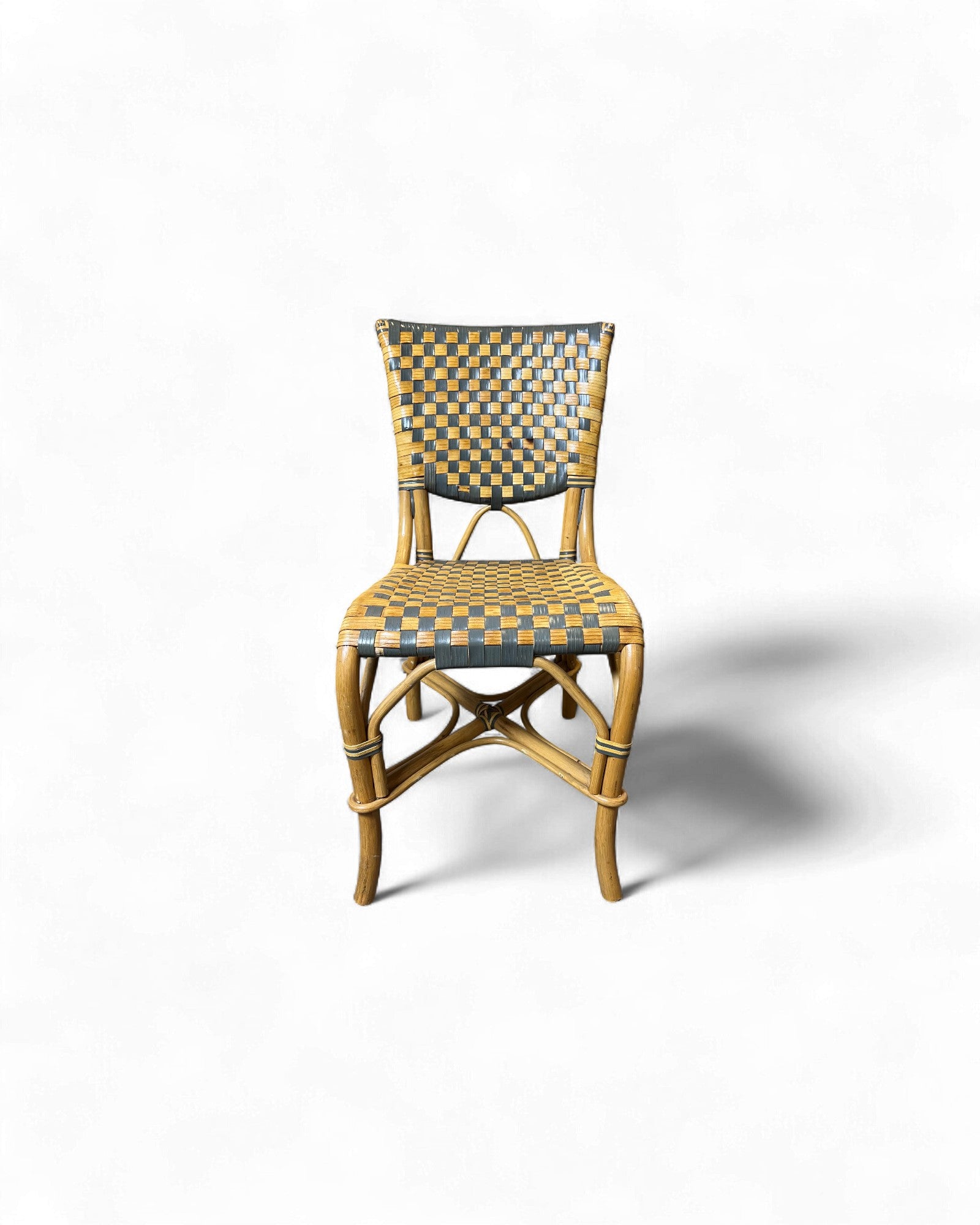 Cane & Leather Classic Bistro Weave Rattan Chair Surround Living