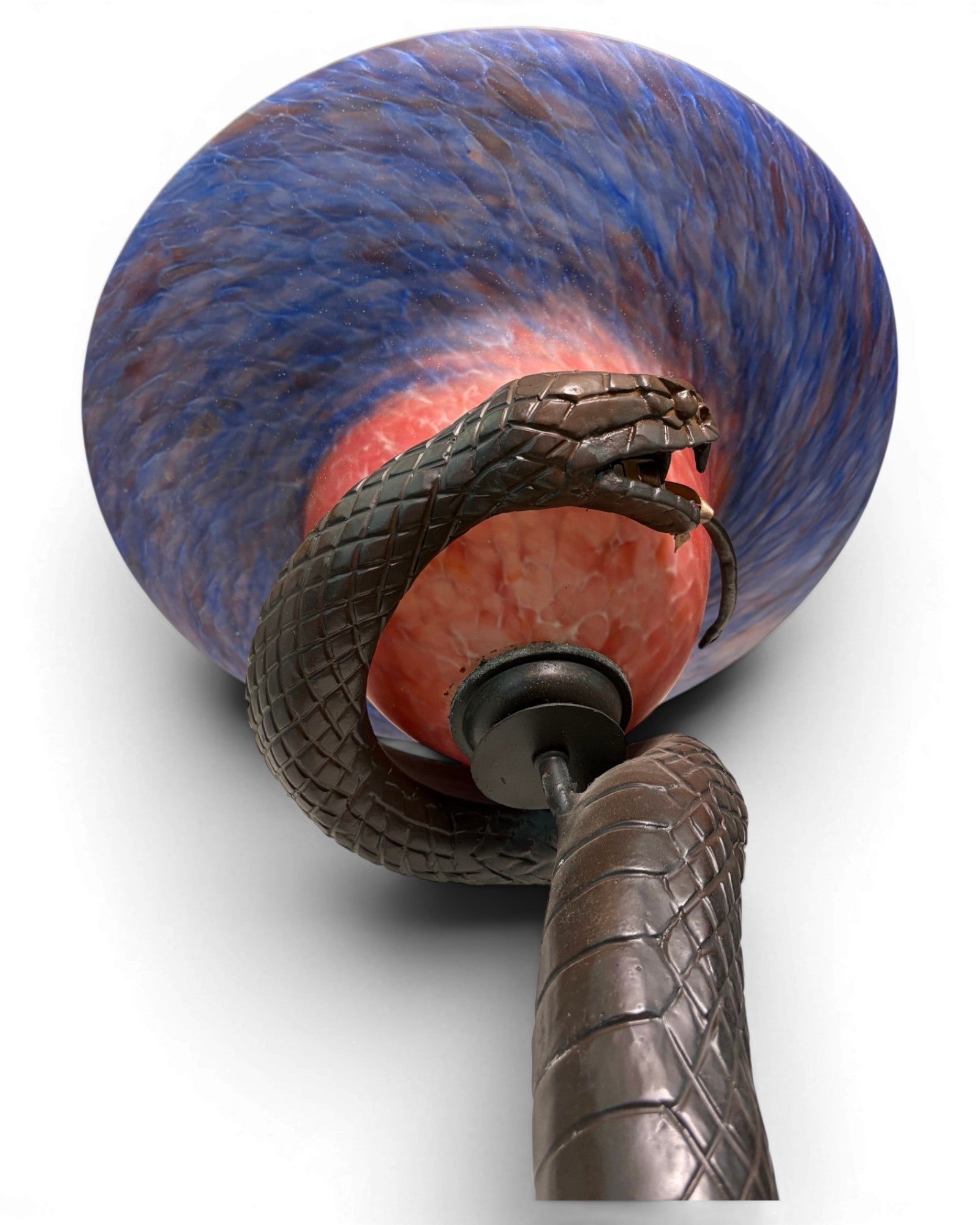 Art Deco Patinated Bronze Cobra Floor Lamp - Surround Living - 13