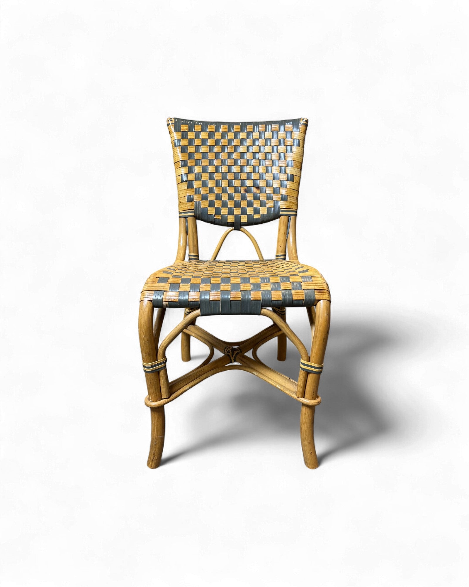 Cane & Leather Classic Bistro Weave Rattan Chair Surround Living