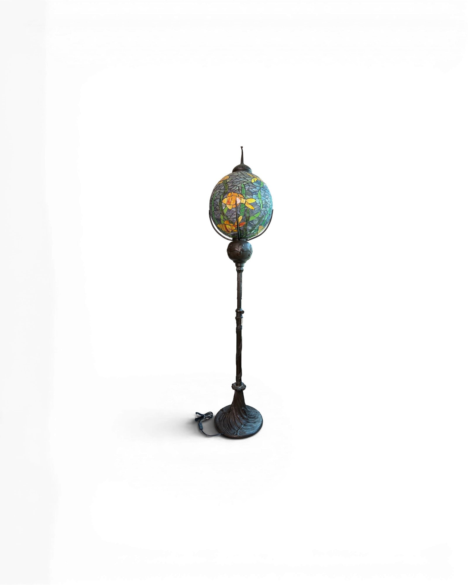 Spherical Stained Glass Floor Lamp - Surround Living - 1