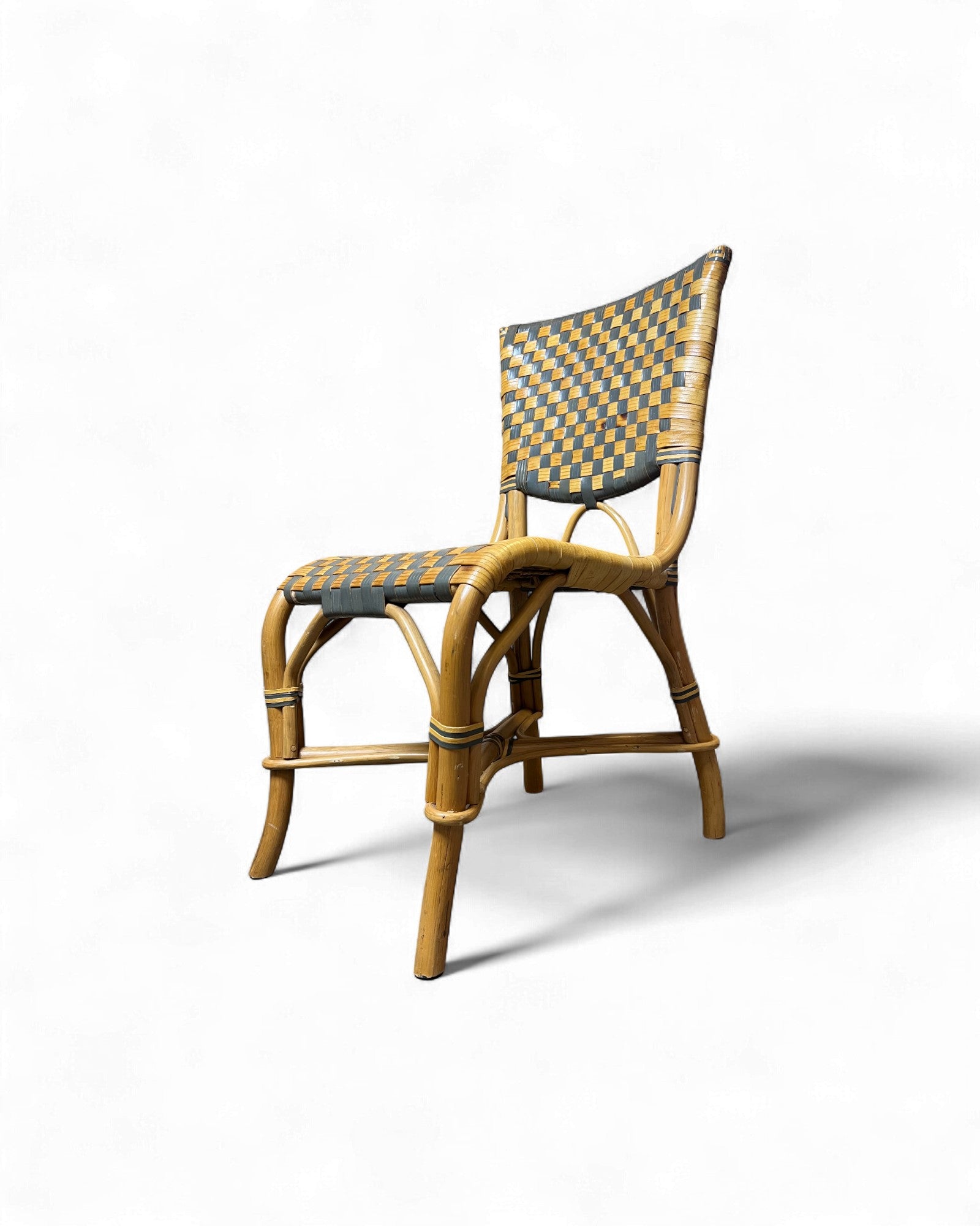 Cane & Leather Classic Bistro Weave Rattan Chair Surround Living