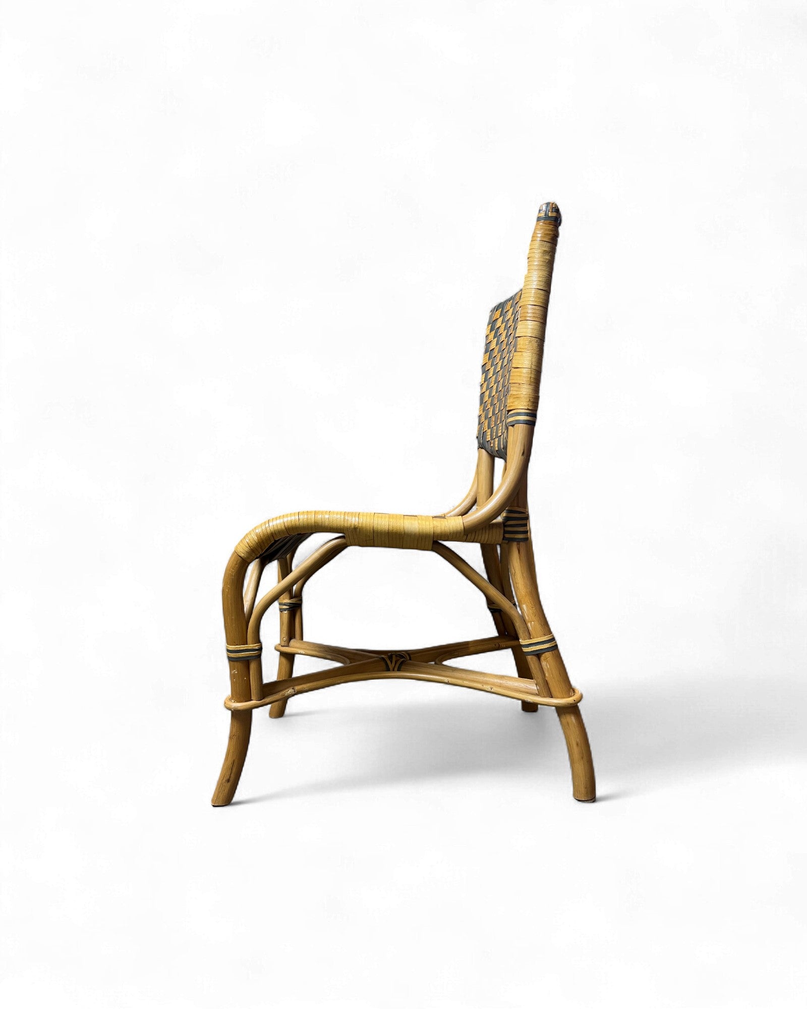 Cane & Leather Classic Bistro Weave Rattan Chair Surround Living