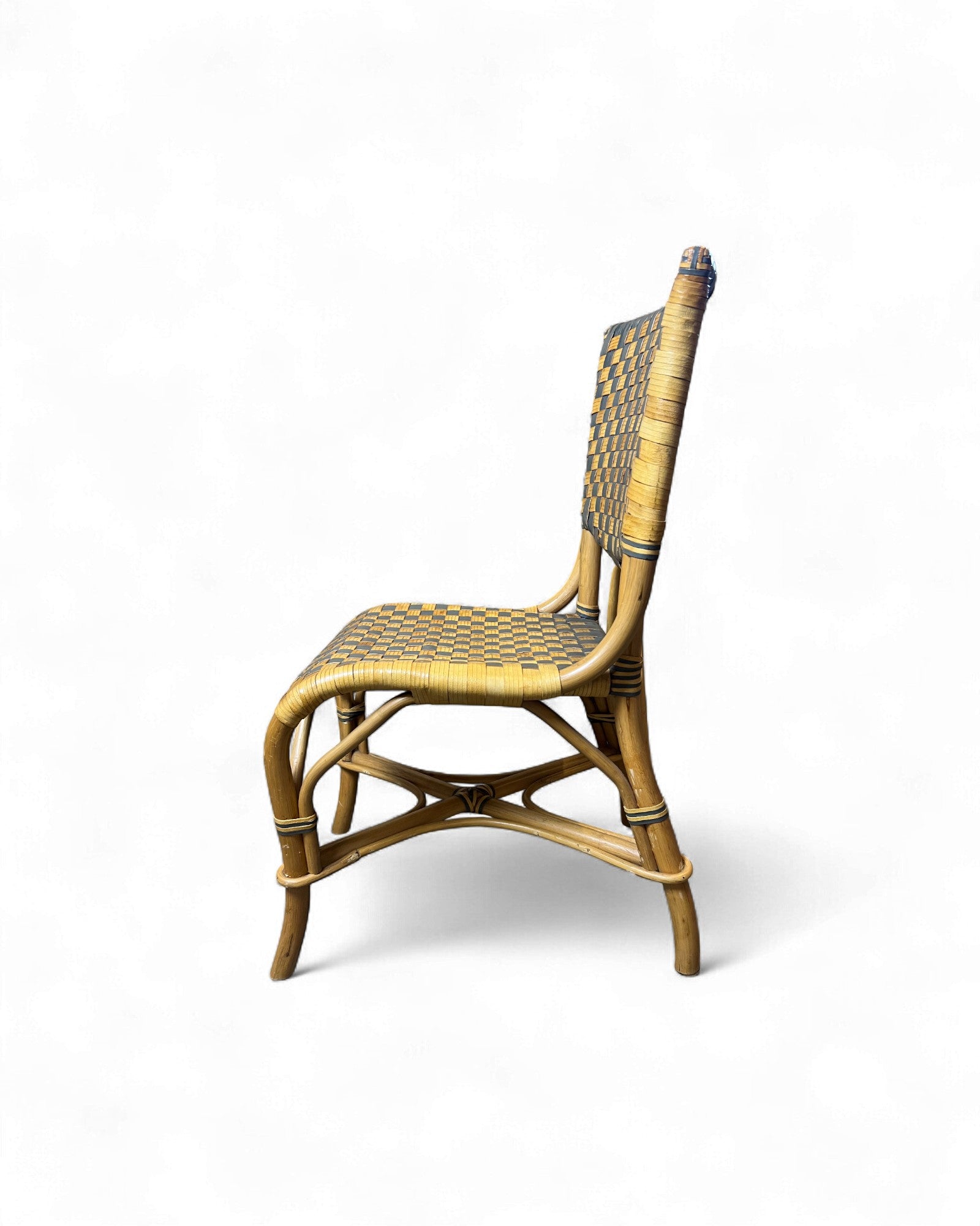 Cane & Leather Classic Bistro Weave Rattan Chair Surround Living