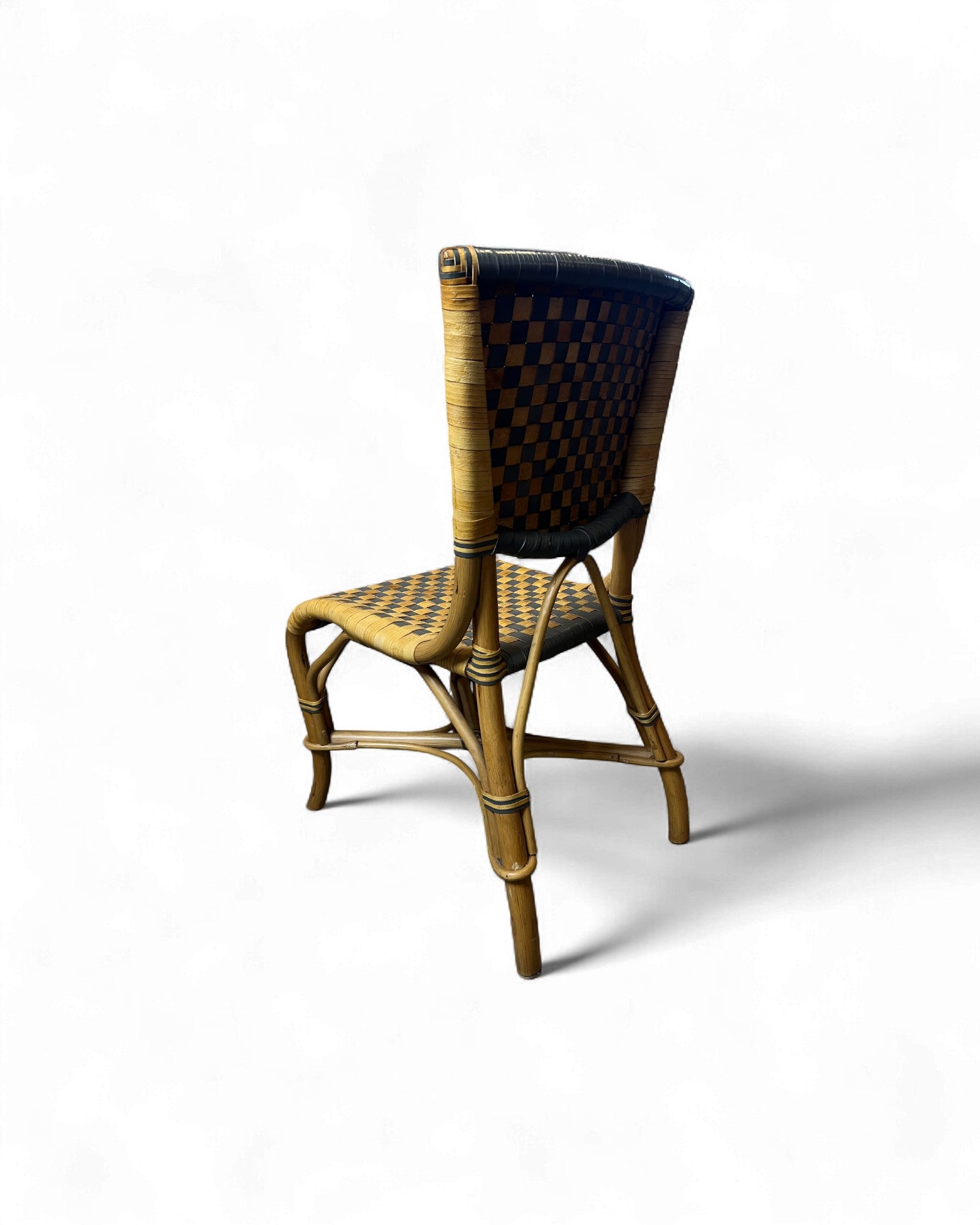 Cane & Leather Classic Bistro Weave Rattan Chair Surround Living