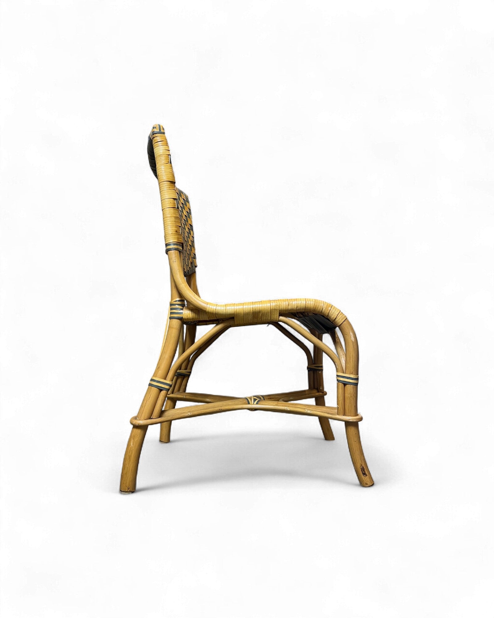 Cane & Leather Classic Bistro Weave Rattan Chair Surround Living