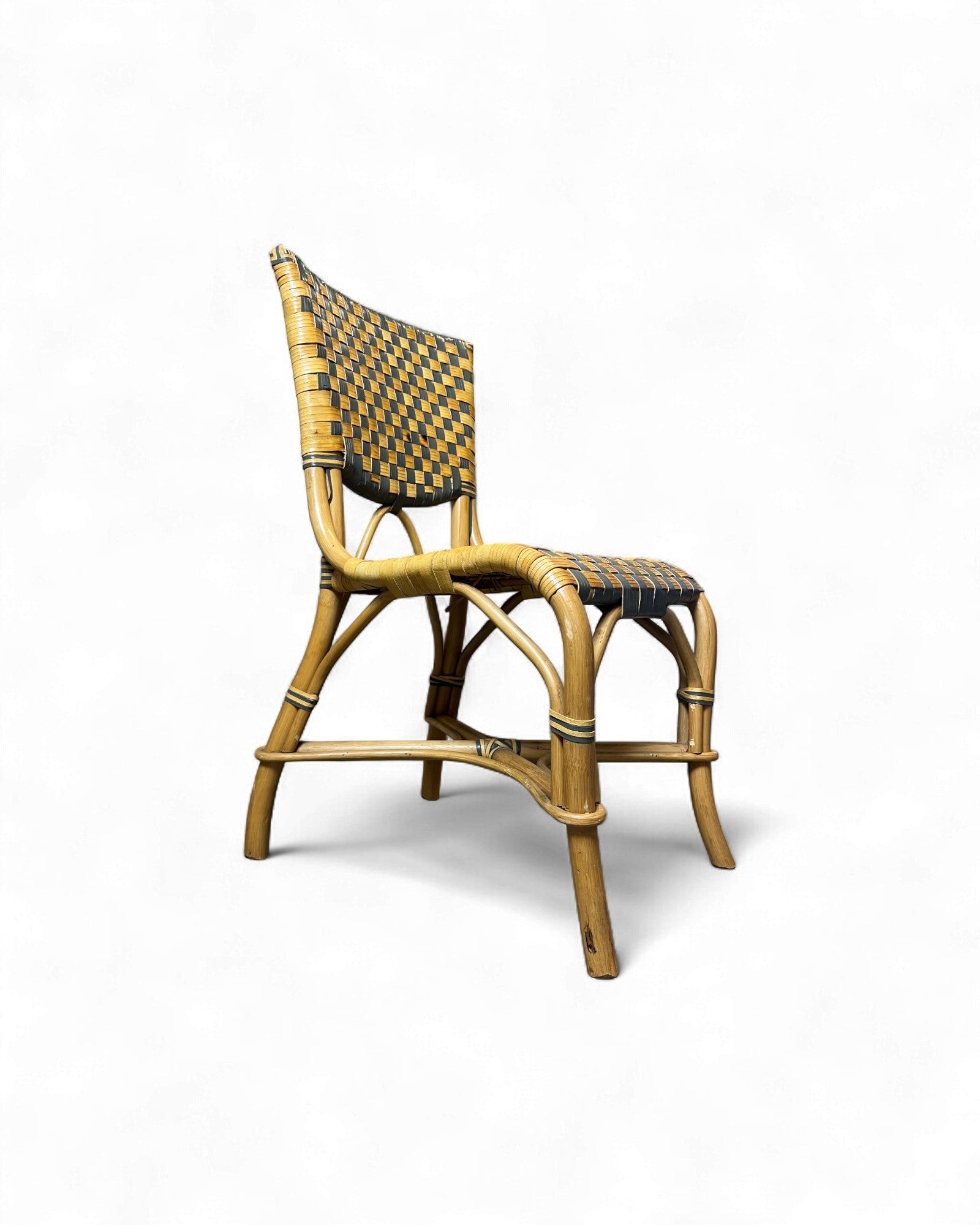 Cane & Leather Classic Bistro Weave Rattan Chair Surround Living