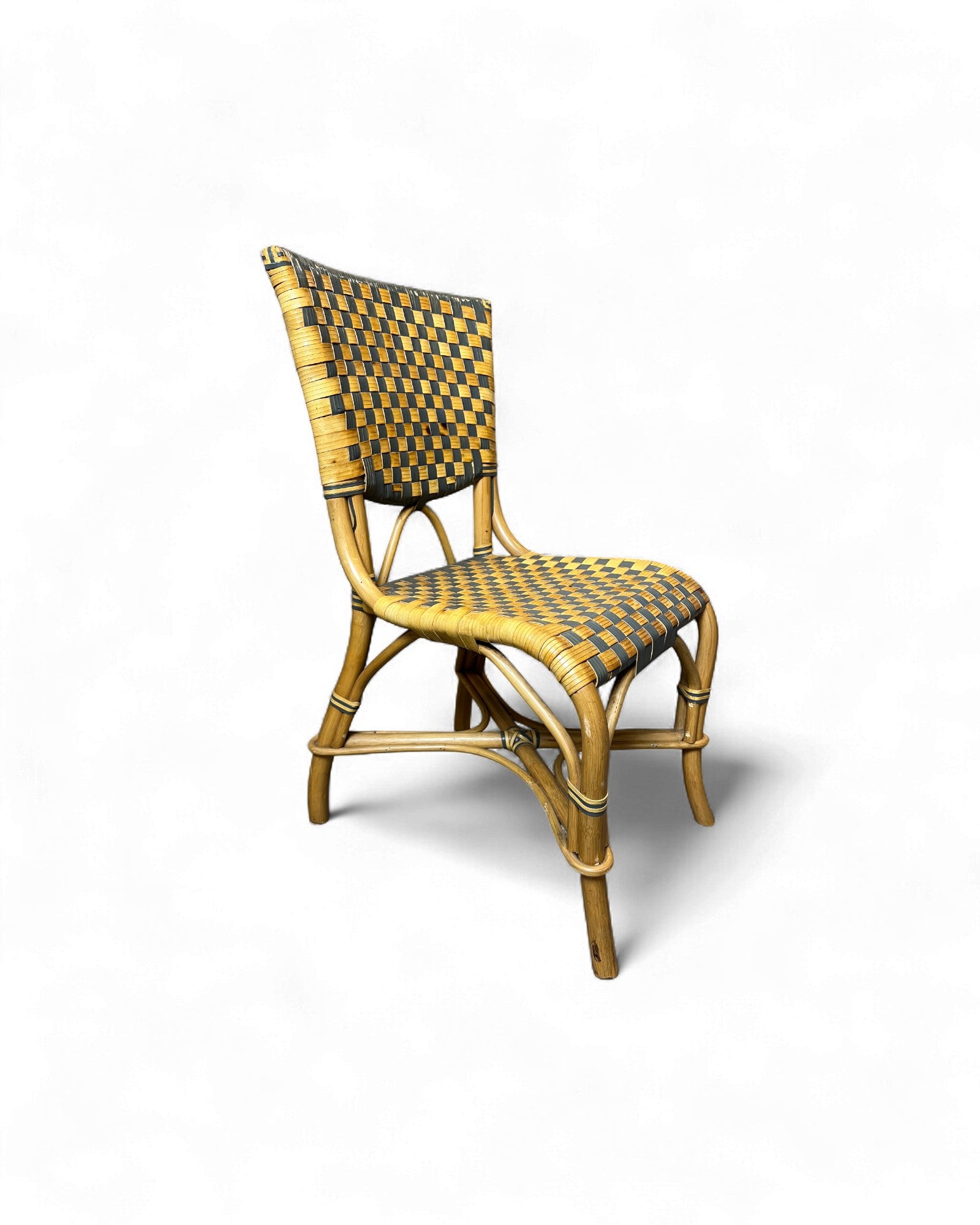 Cane & Leather Classic Bistro Weave Rattan Chair Surround Living