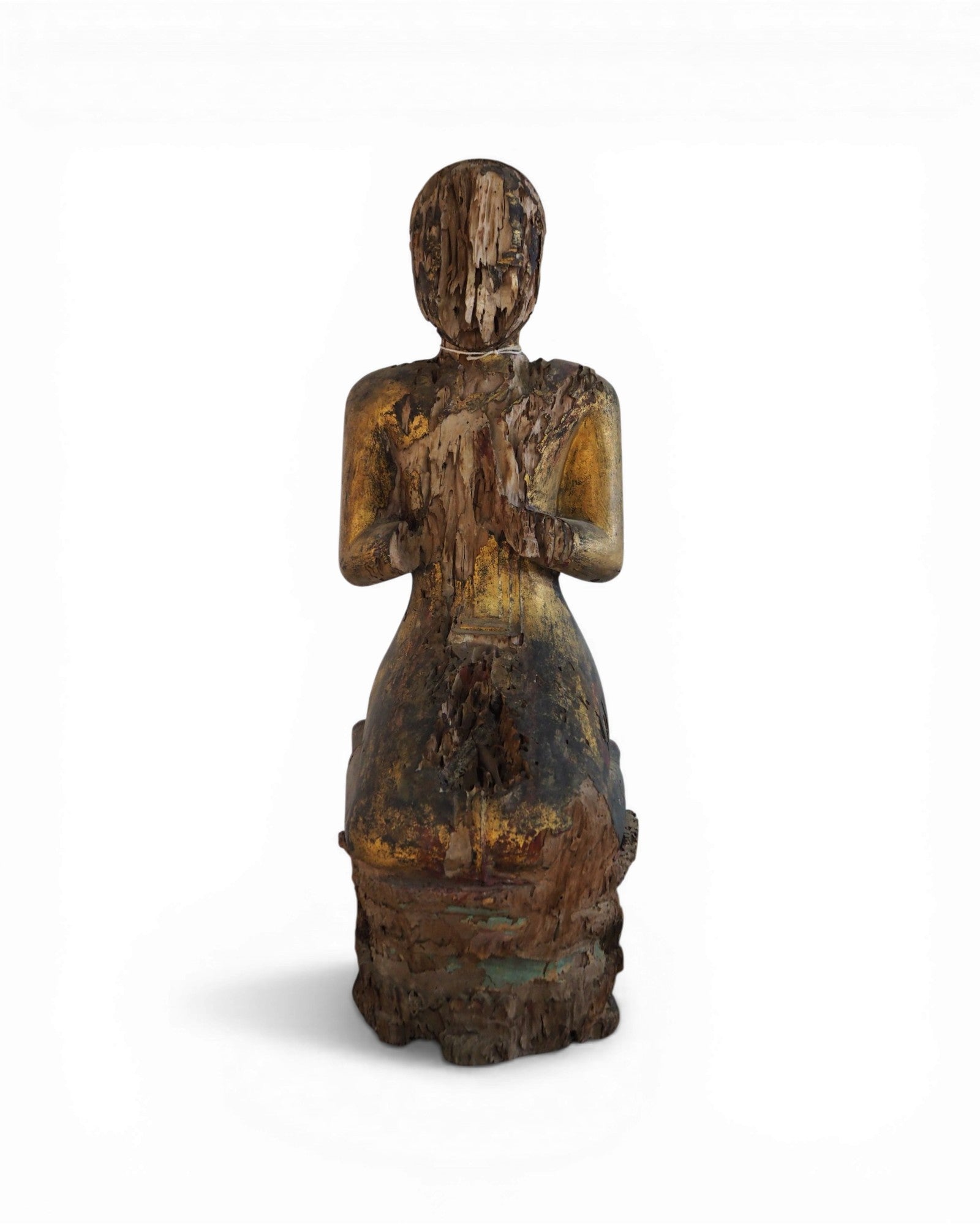 Antique Burmese Seated Buddha Figure - Surround Living - 2