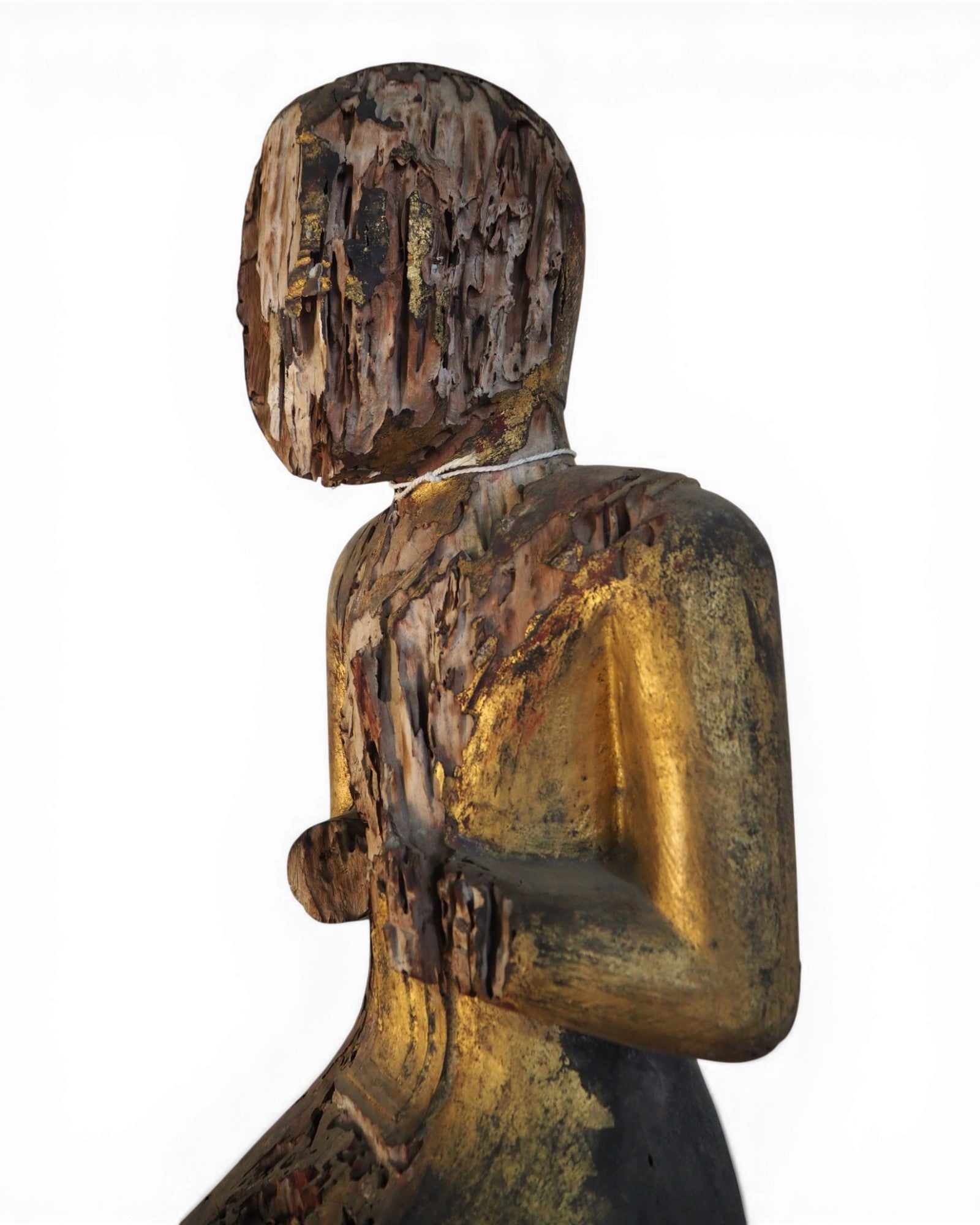 Antique Burmese Seated Buddha Figure - Surround Living - 3