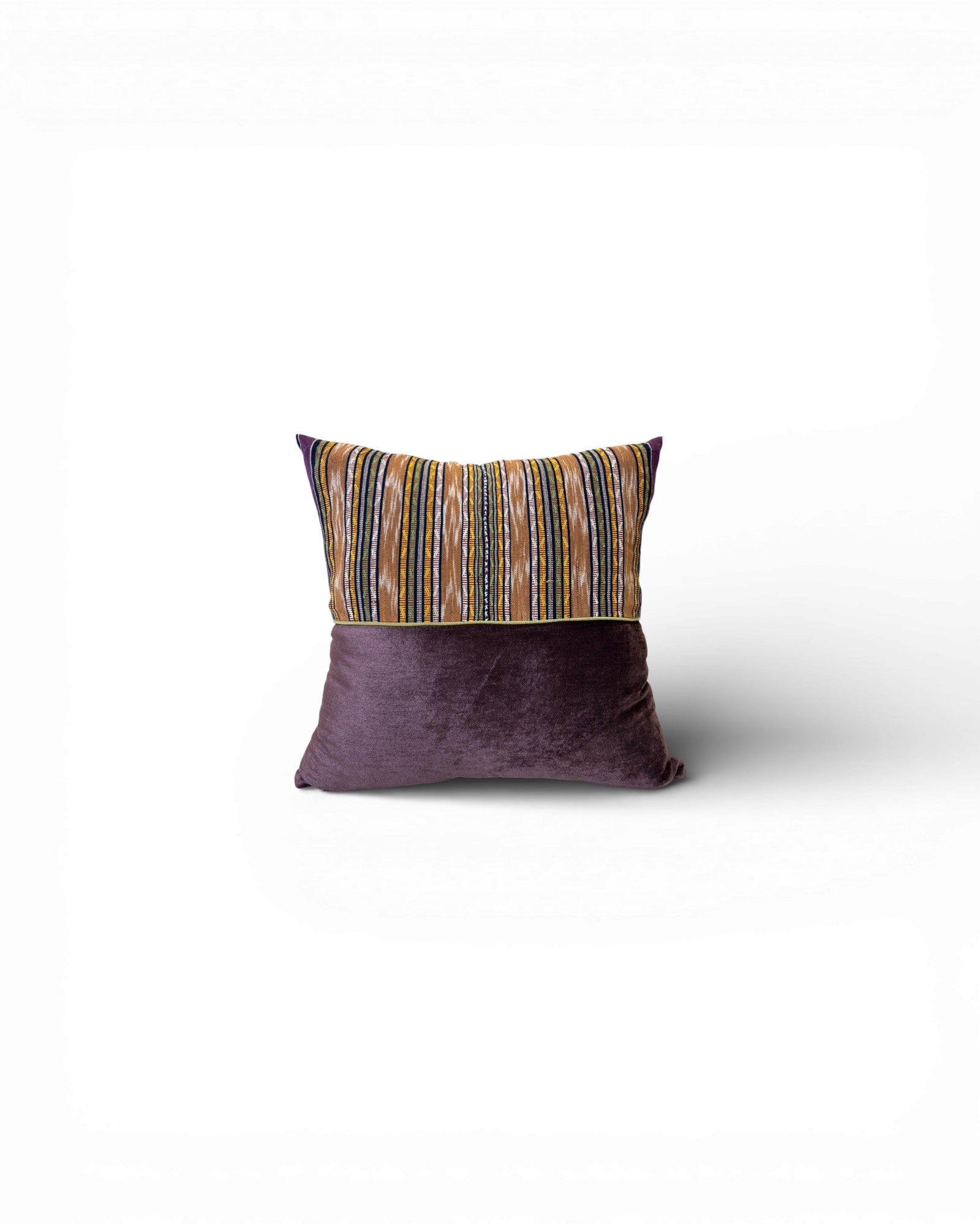 XL Plum Stripe Velvet Panel Cushion - Surround Living - 1