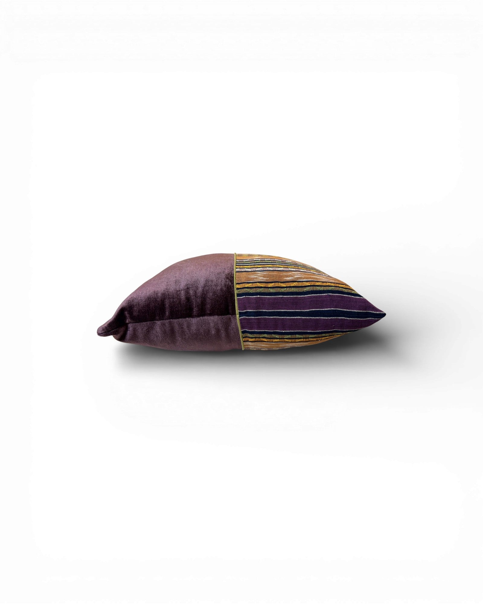 XL Plum Stripe Velvet Panel Cushion - Surround Living - 3