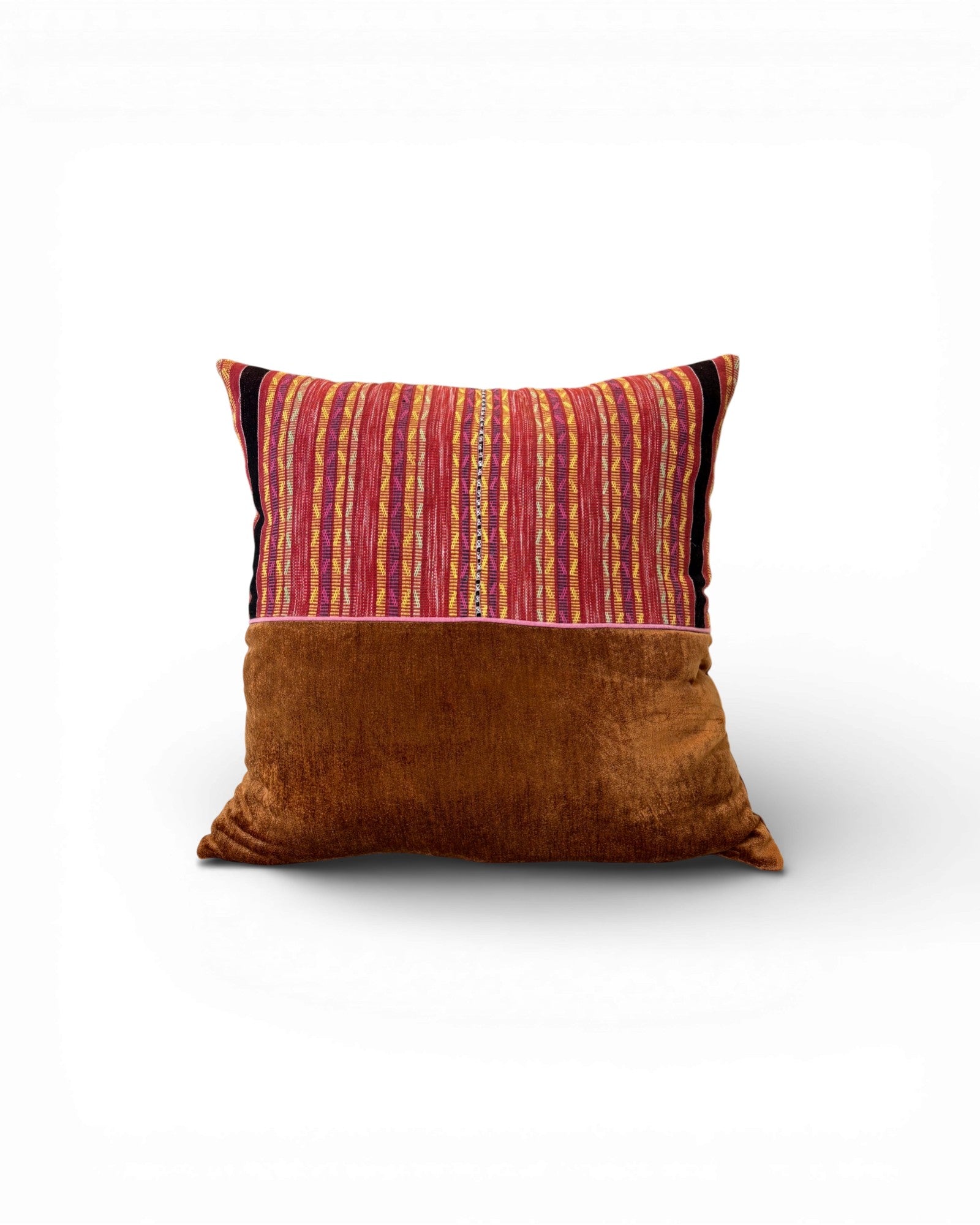 XL Crimson Stripe Velvet Panel Cushion - Surround Living - 2