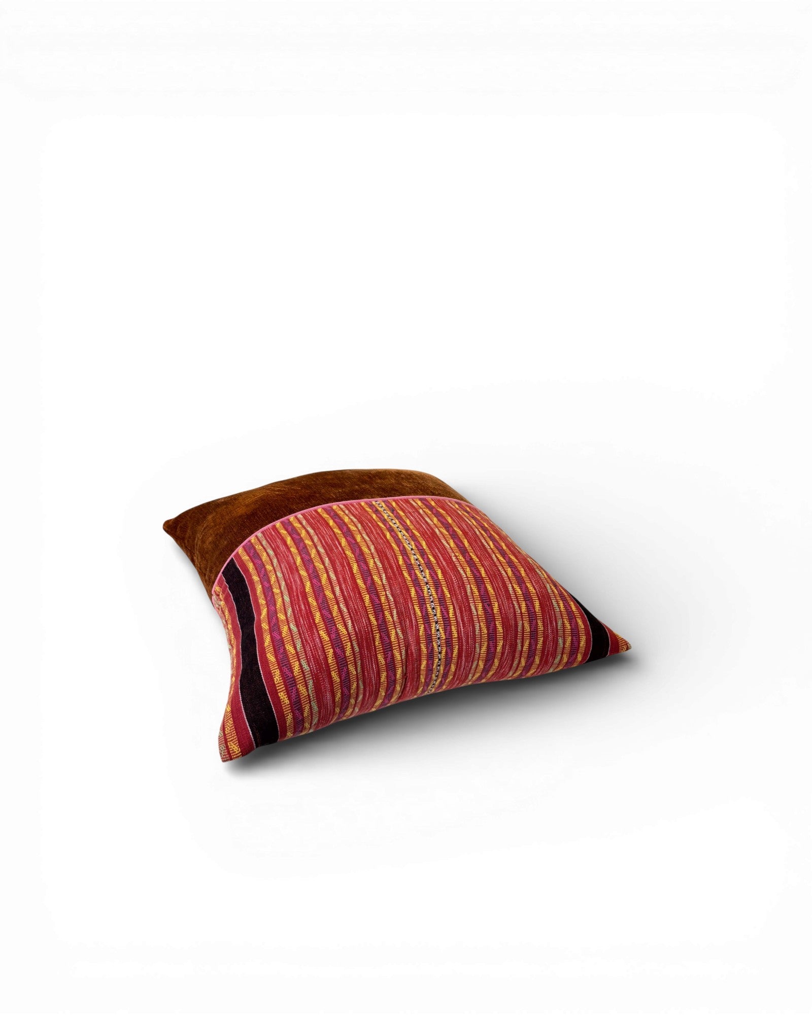 XL Crimson Stripe Velvet Panel Cushion - Surround Living - 6
