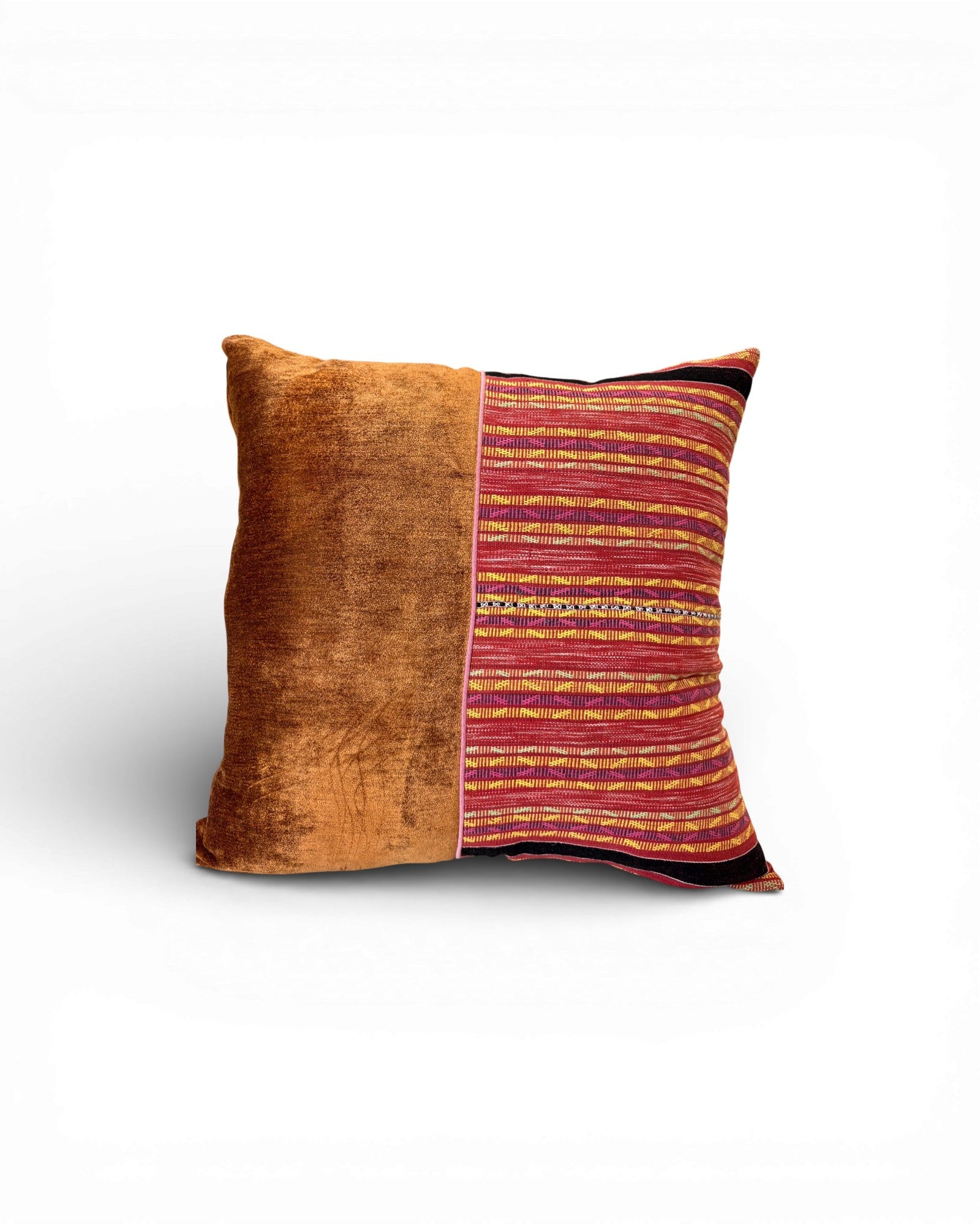 XL Crimson Stripe Velvet Panel Cushion - Surround Living - 7